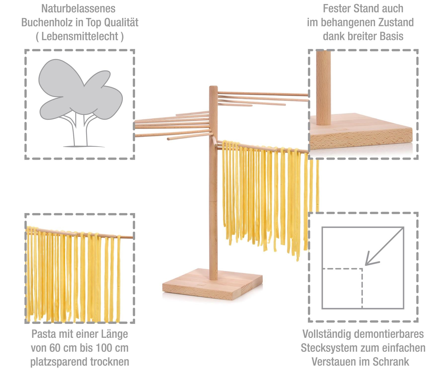SÄNGER Pastatrockner XXL 50cm inkl. Booklet "Pasta Pasta"