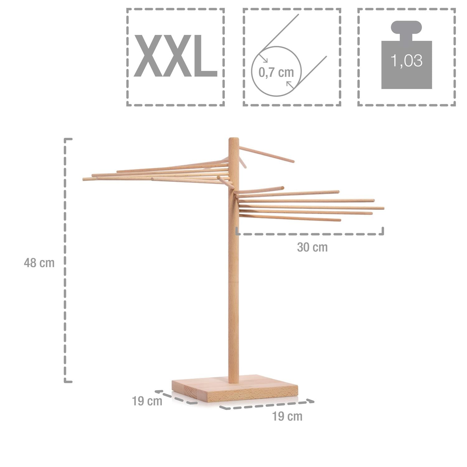 SÄNGER Pastatrockner XXL 50cm inkl. Booklet "Pasta Pasta"
