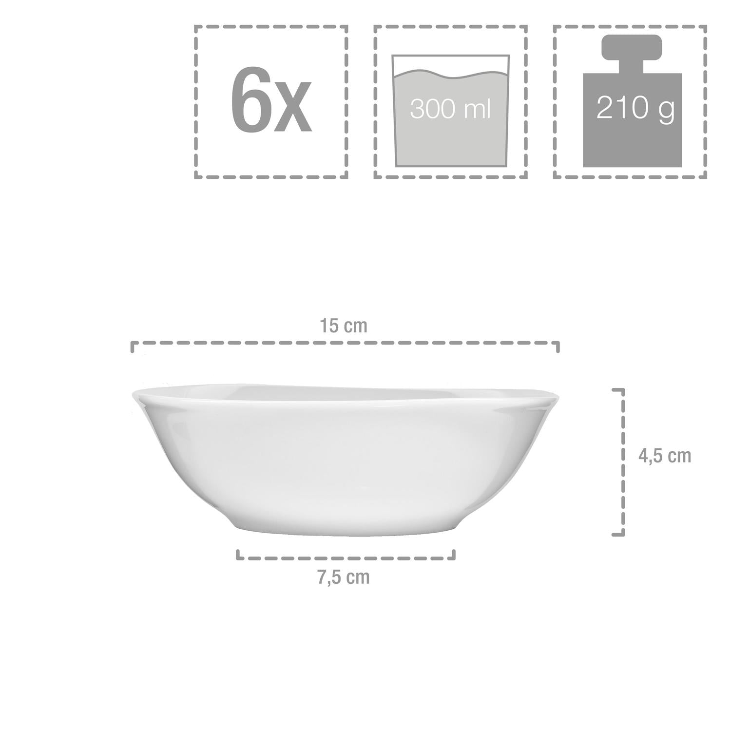 SÄNGER Porzellan Geschirrset Bilgola, Kombiservice 36 teilig für 6 Personen