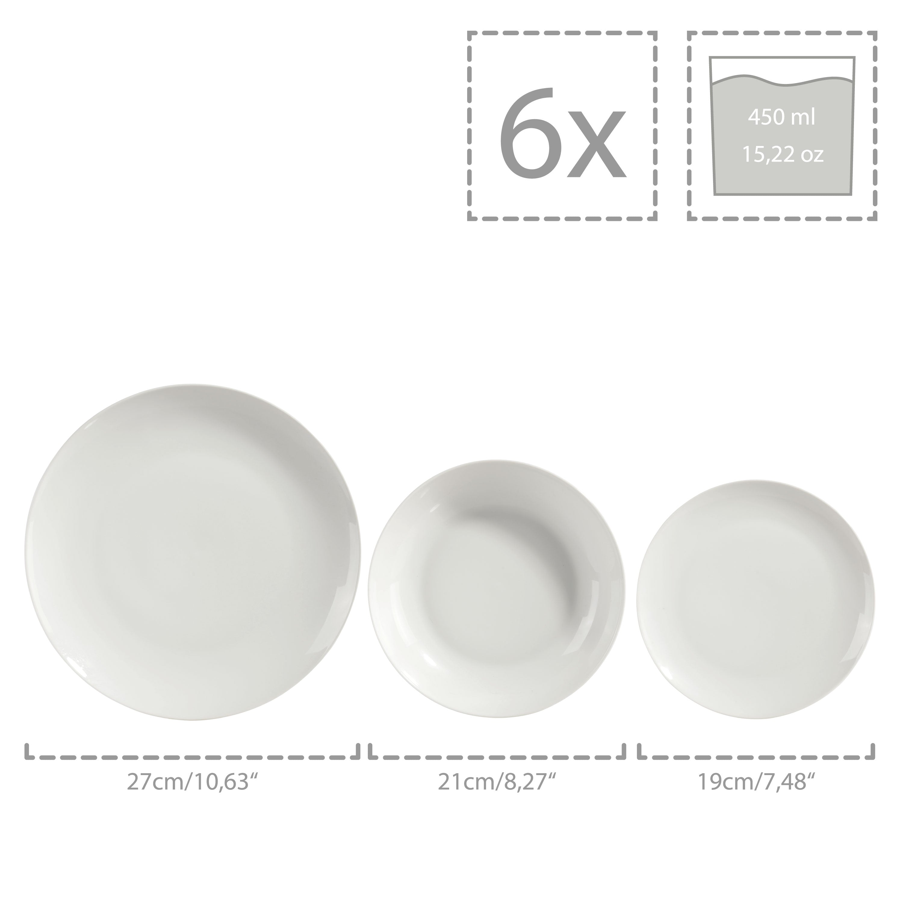 SÄNGER Kombiservice New Port 36 teilig für 6 Personen