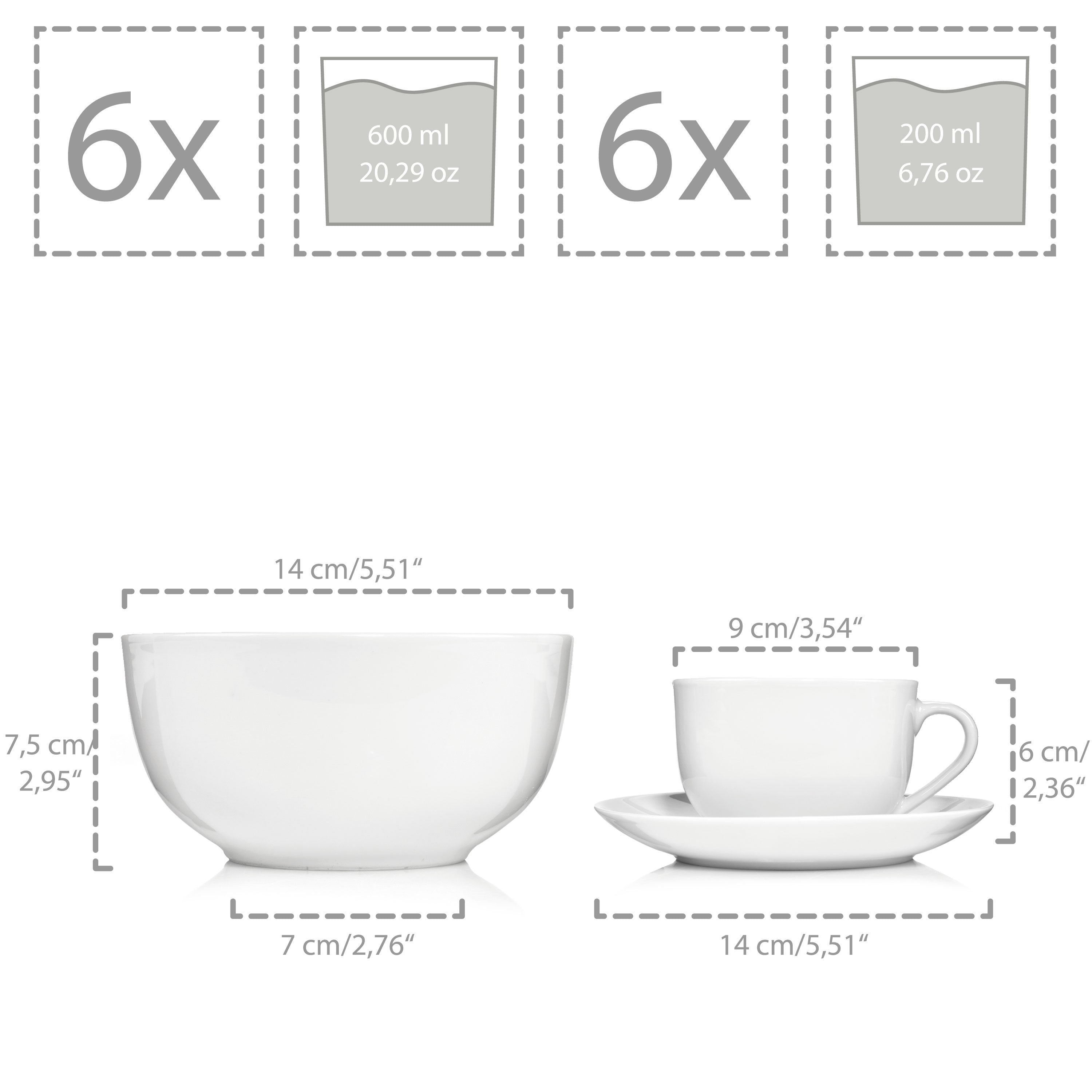 SÄNGER Kombiservice New Port 36 teilig für 6 Personen