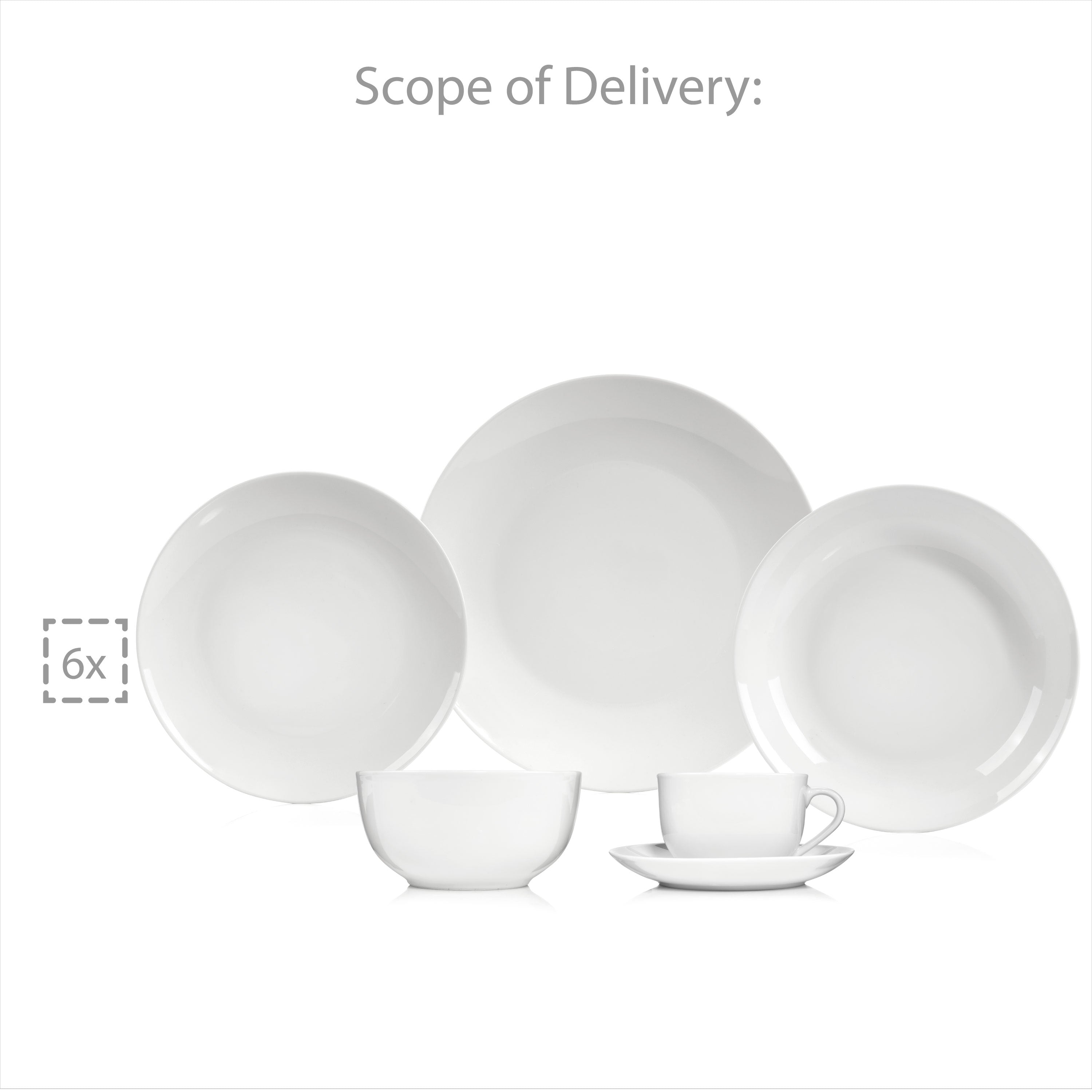 SÄNGER Kombiservice New Port 36 teilig für 6 Personen