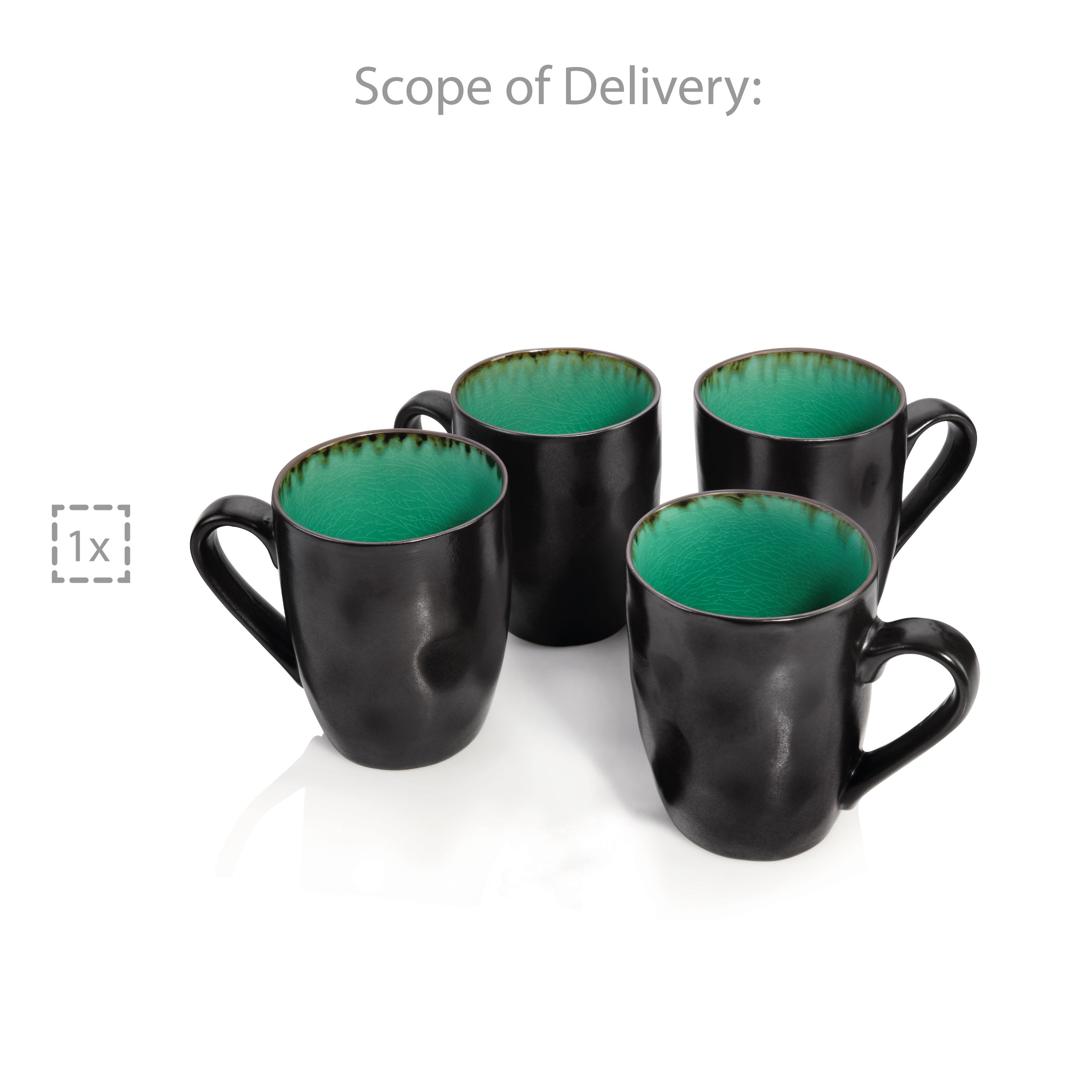 SÄNGER Kaffeebecher Set Palm Beach 4 teilig