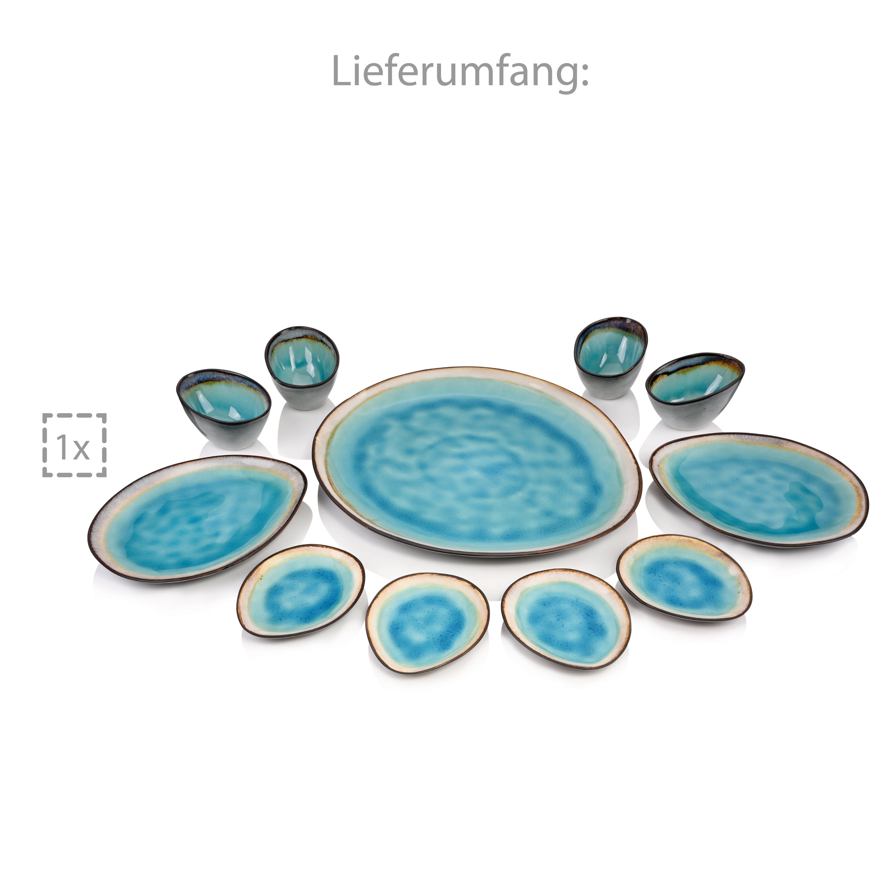 SÄNGER Servierplatten Set Capri 11 teilig