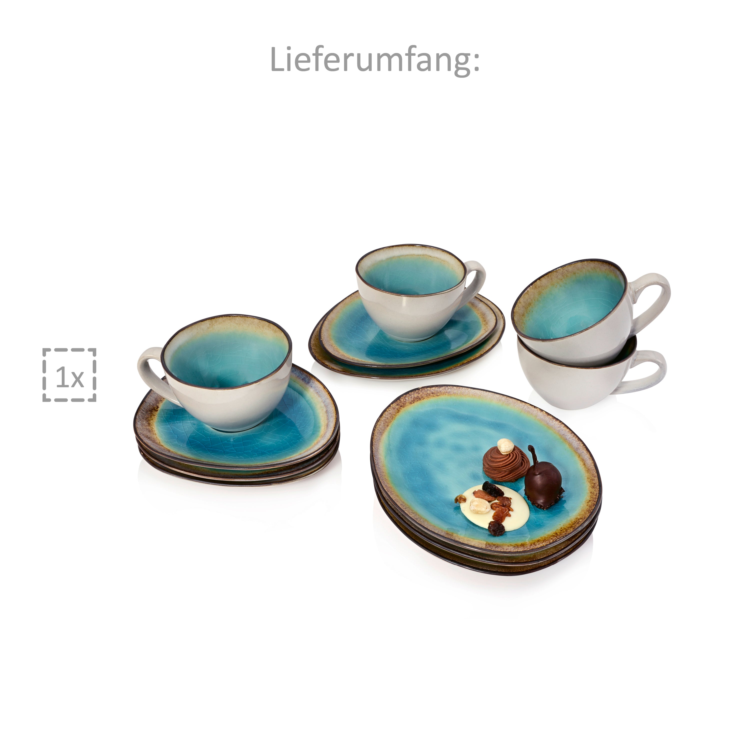SÄNGER Kaffeeservice Capri 12 teilig für 4 Personen