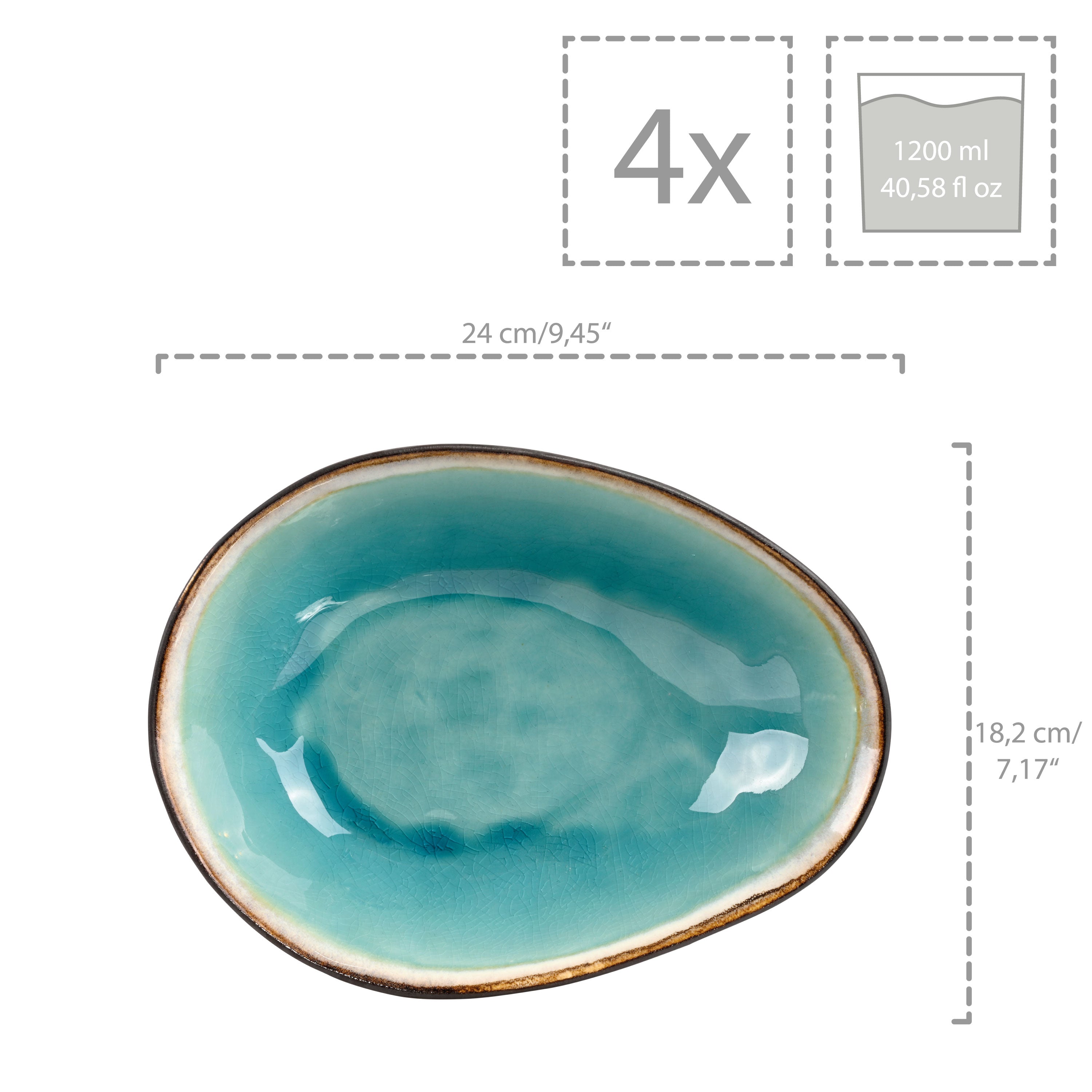 SÄNGER | Pasta Bowl Set Capri of 4