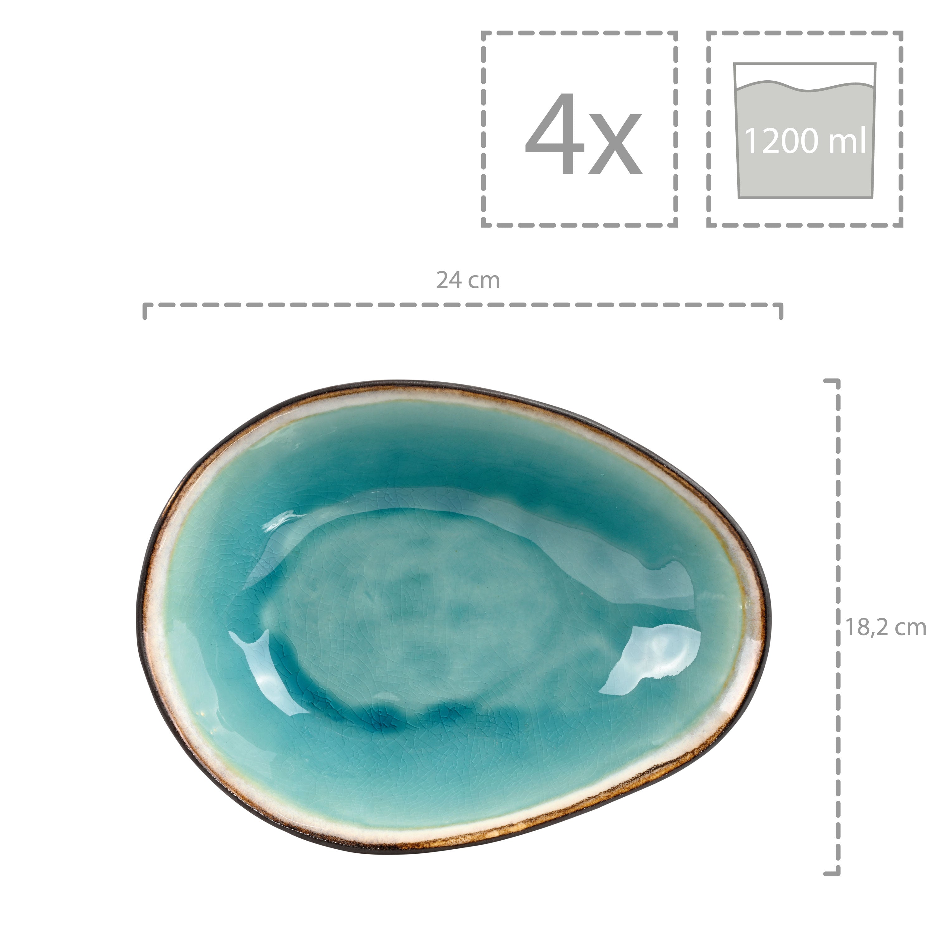 SÄNGER Pastaschalen Set Capri 4 teilig