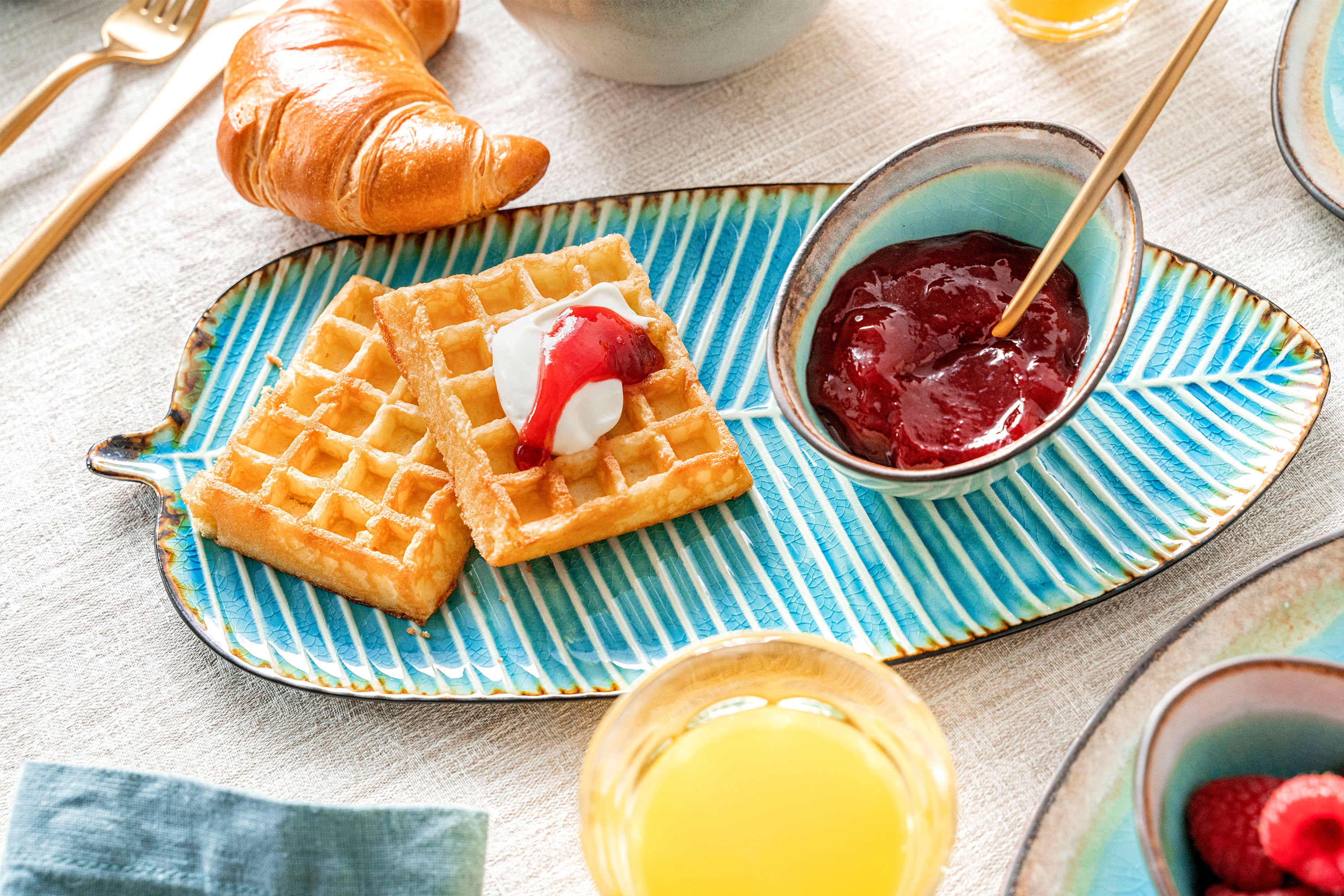 SÄNGER Servierteller Capri Blattoptik