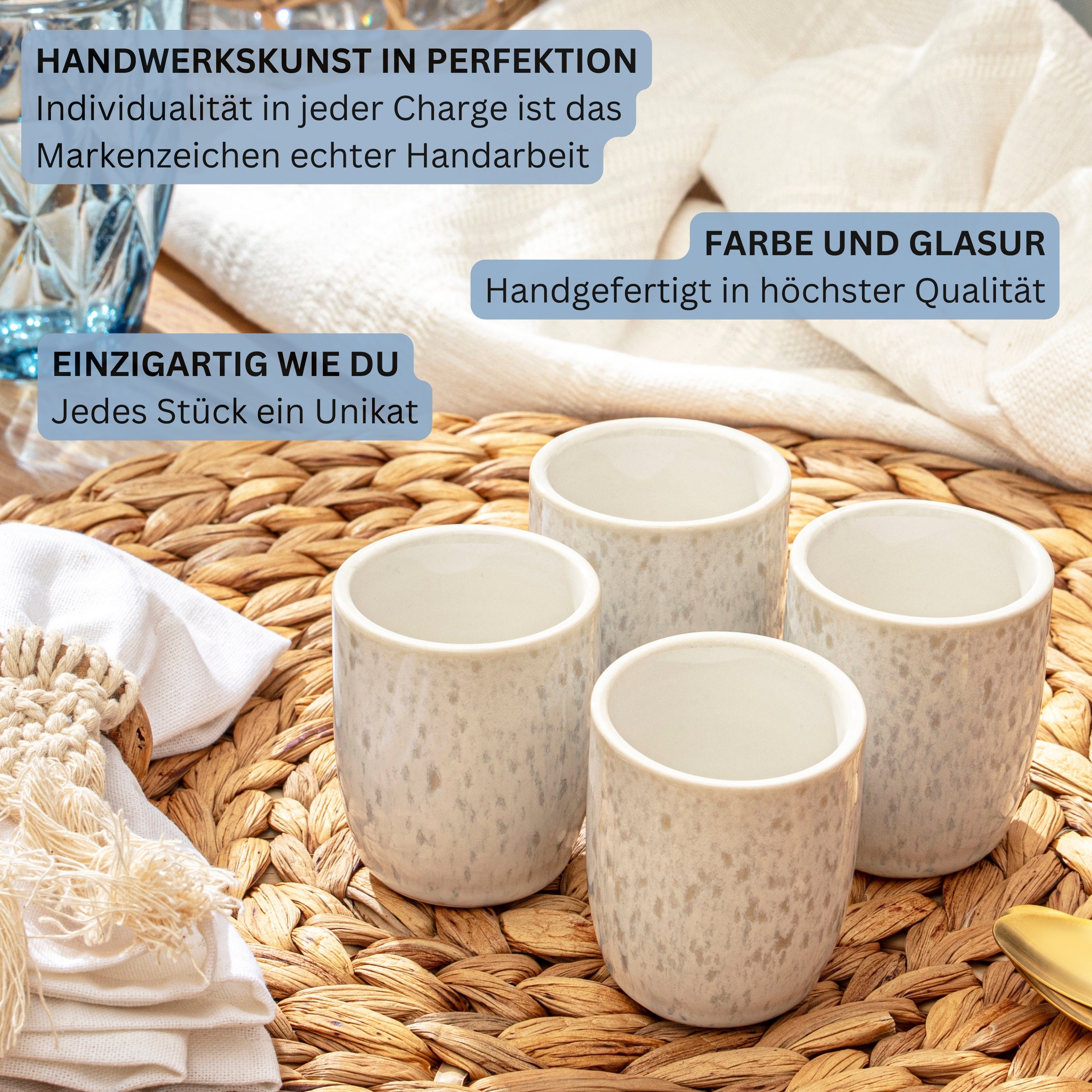 SÄNGER Espressobecher Set Santorini 4 teilig