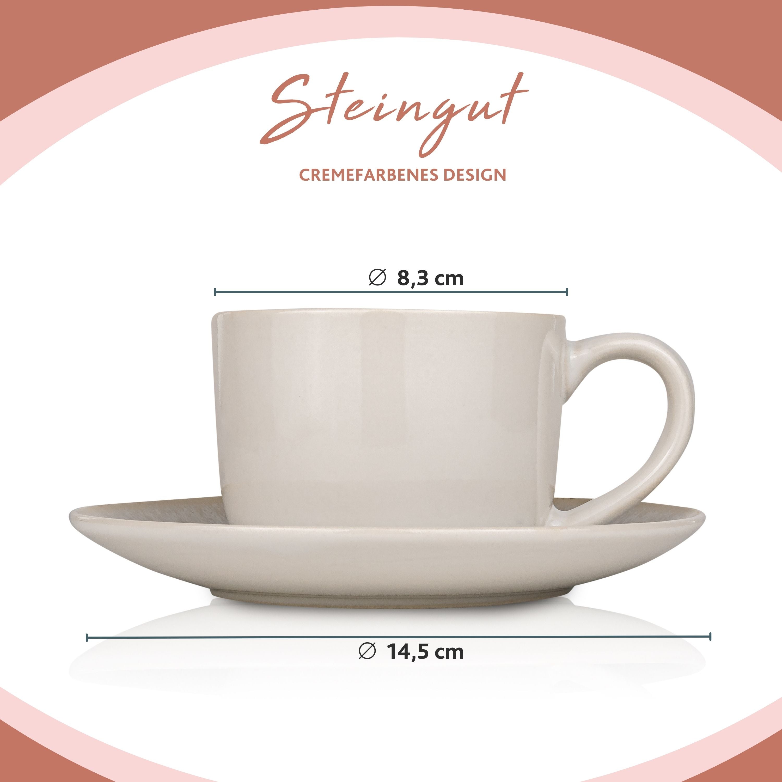 SÄNGER Kaffeetassen Set Korfu 8 teilig