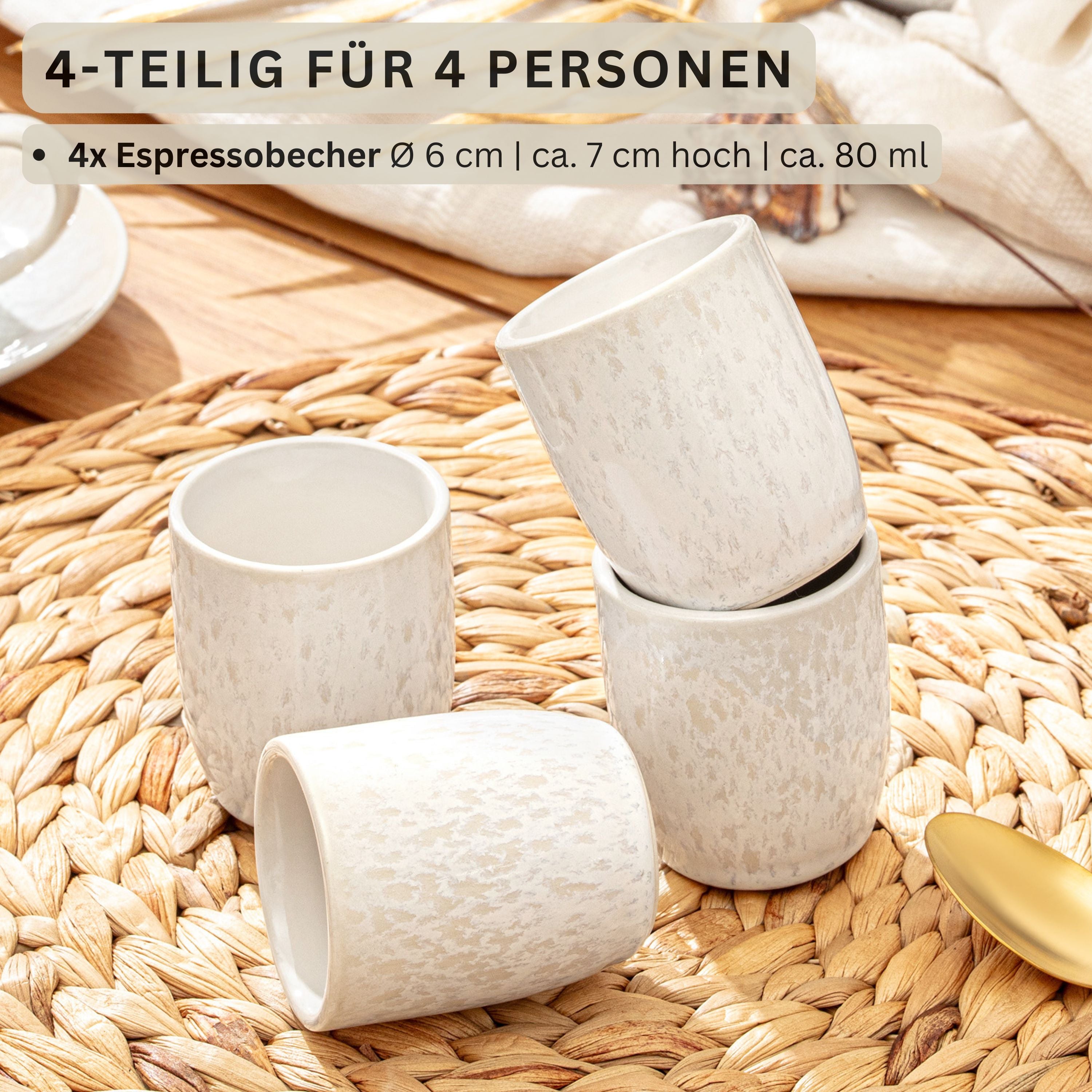 SÄNGER Espressobecher Set Korfu 4 teilig