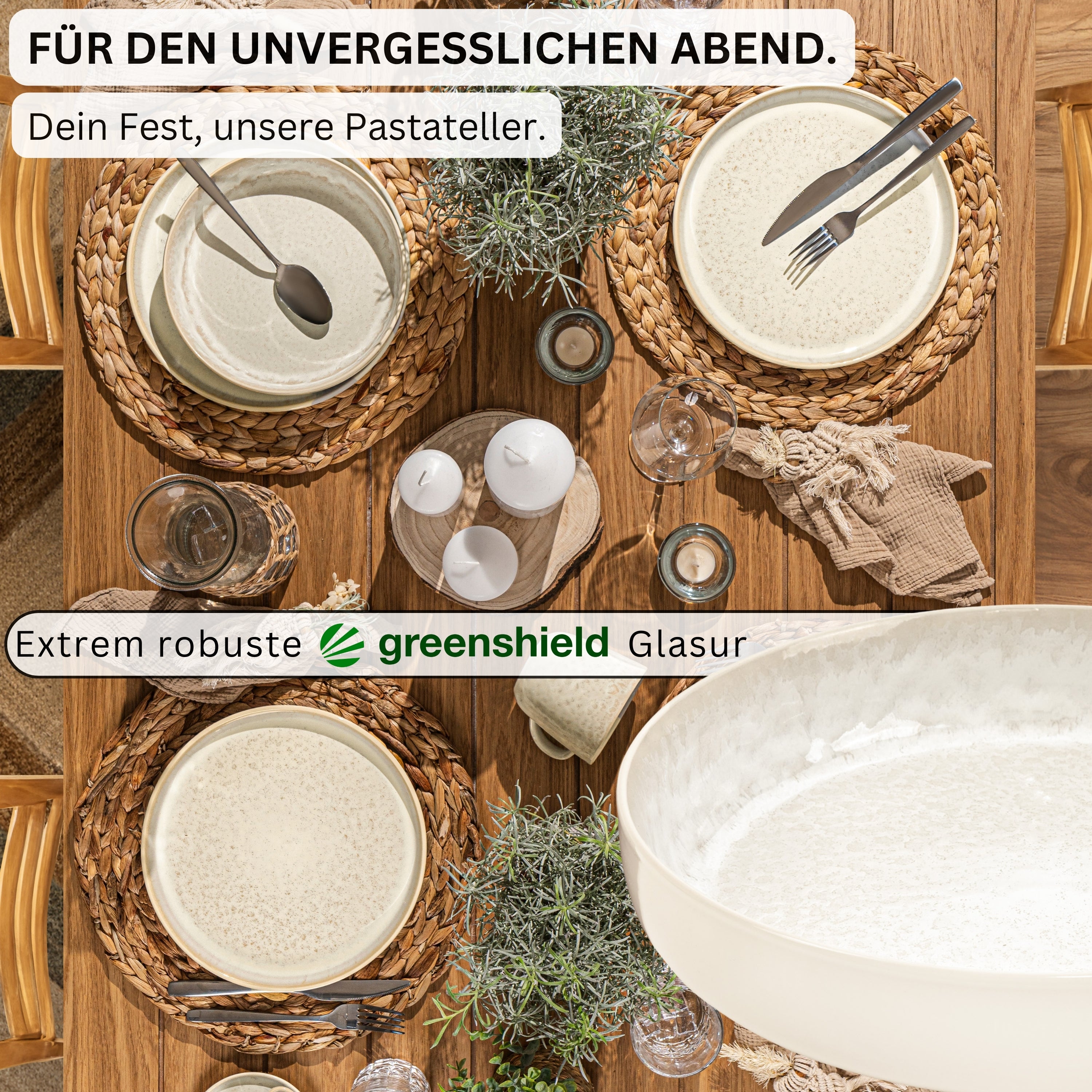 SÄNGER Pastaschalen Set Key West - 6 teilig aus Steingut