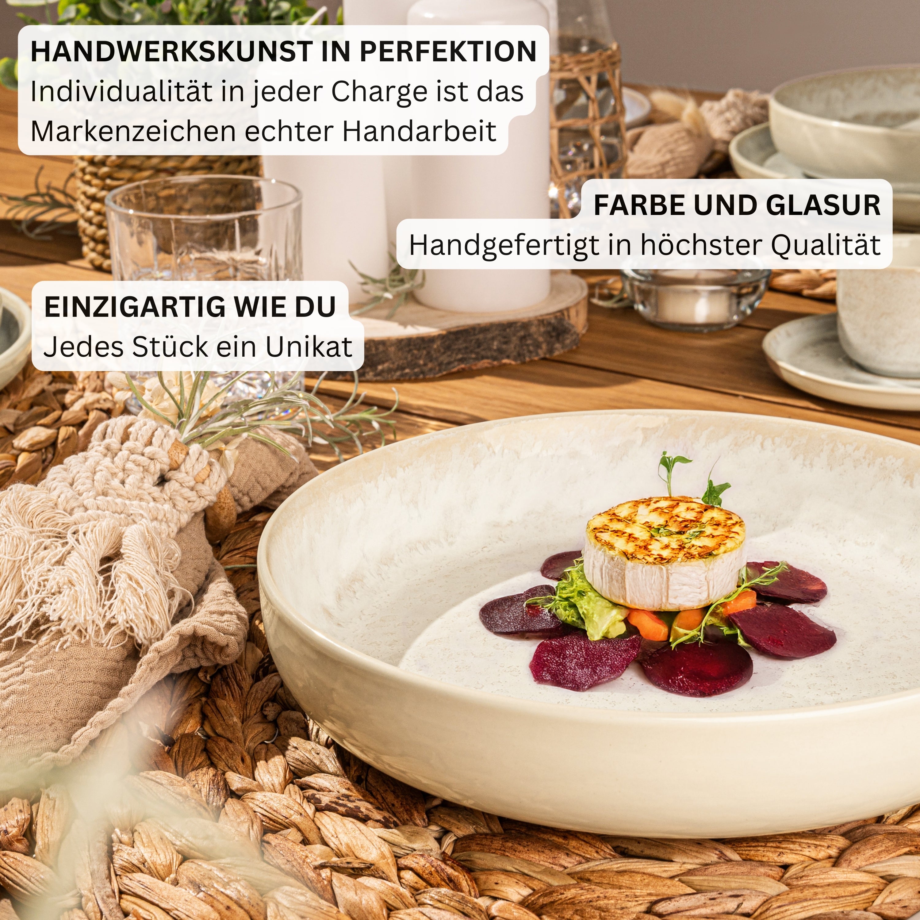 SÄNGER Pastaschalen Set Key West - 6 teilig aus Steingut