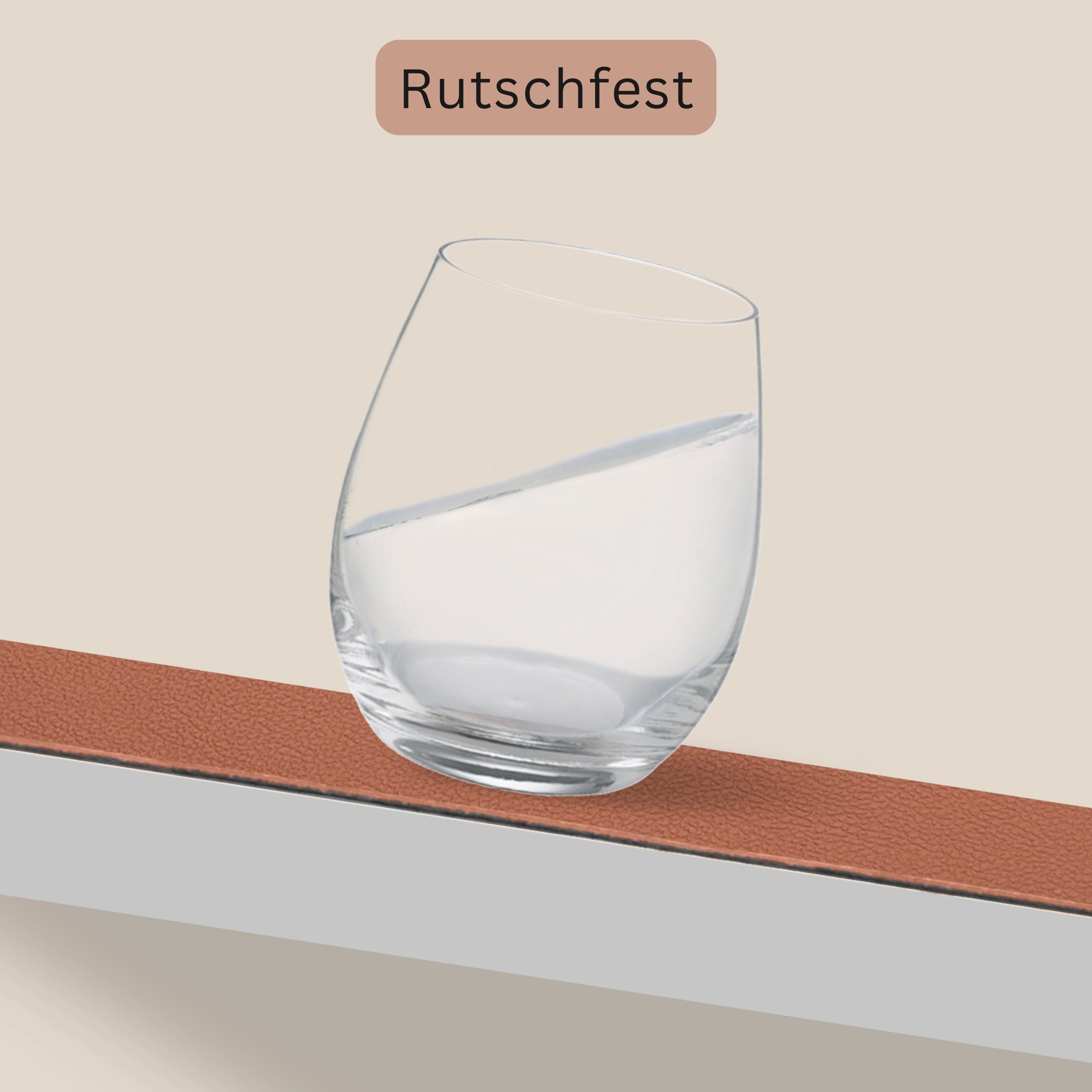 SÄNGER organische Tischsets & Untersetzer aus Kunstleder 8 teilig für 4 Personen, Anthrazit + Braun
