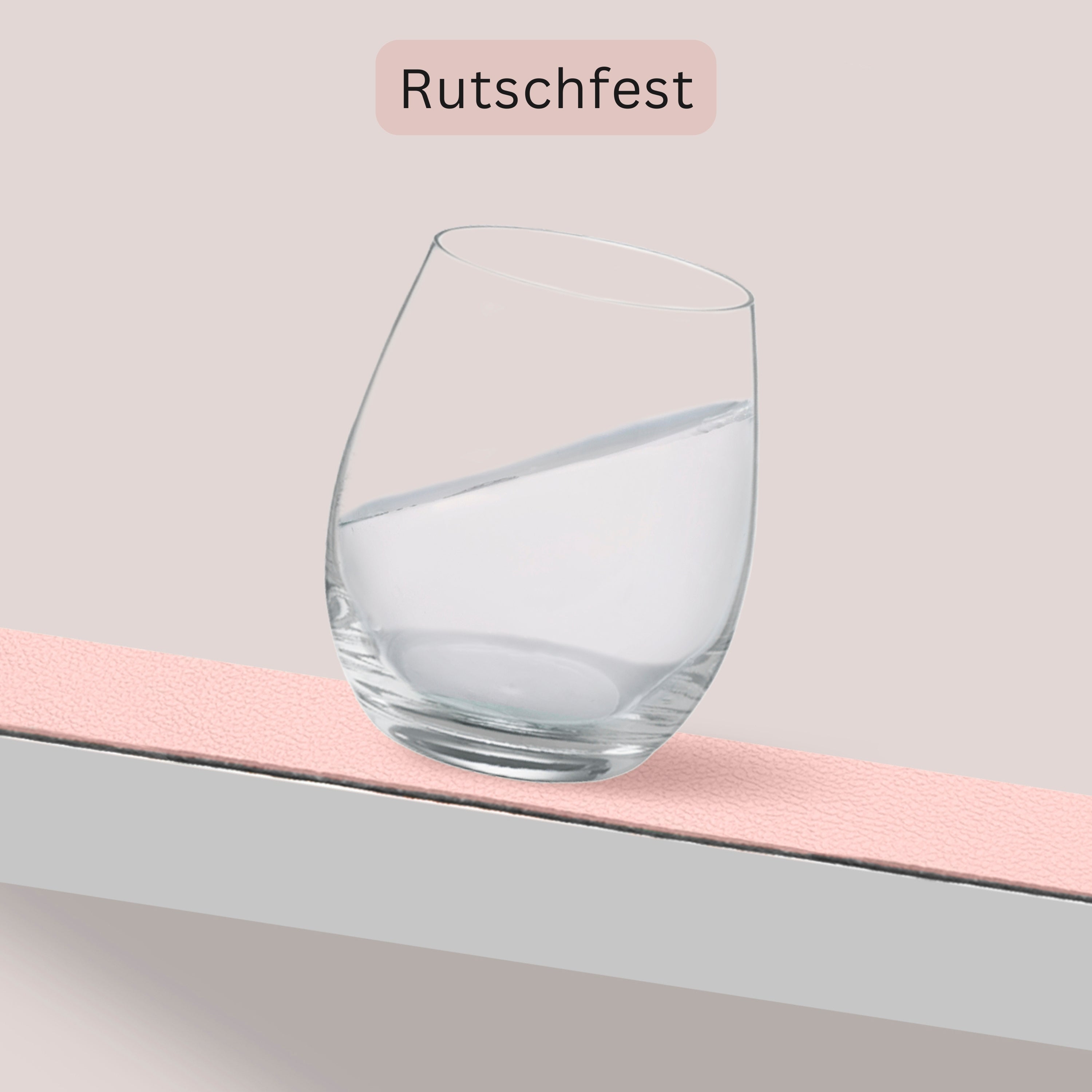 SÄNGER organische Tischsets & Untersetzer aus Kunstleder 12 teilig für 6 Personen, Rosa + Grau