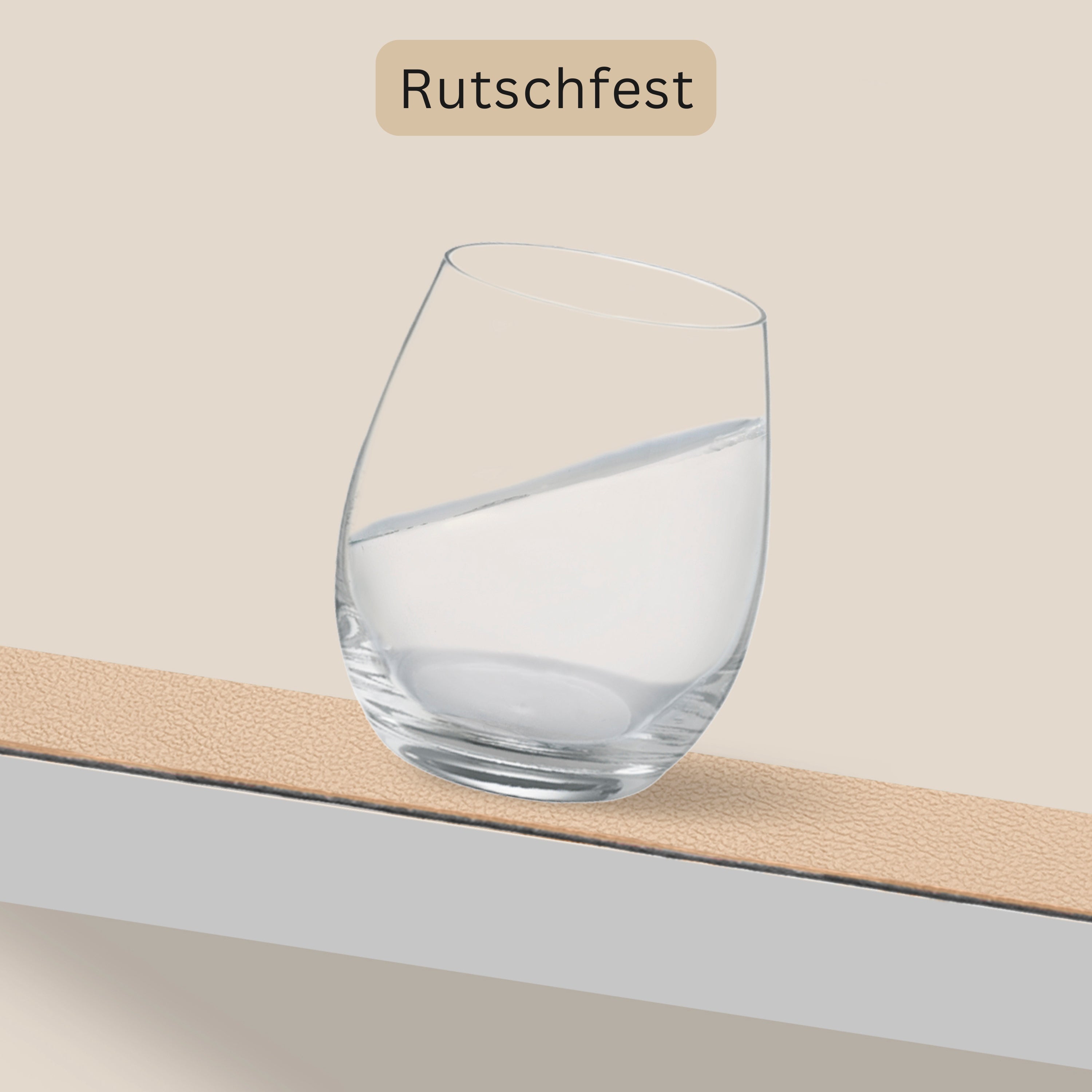 SÄNGER organische Tischsets & Untersetzer aus Kunstleder 12 teilig für 6 Personen, Schwarz + Beige
