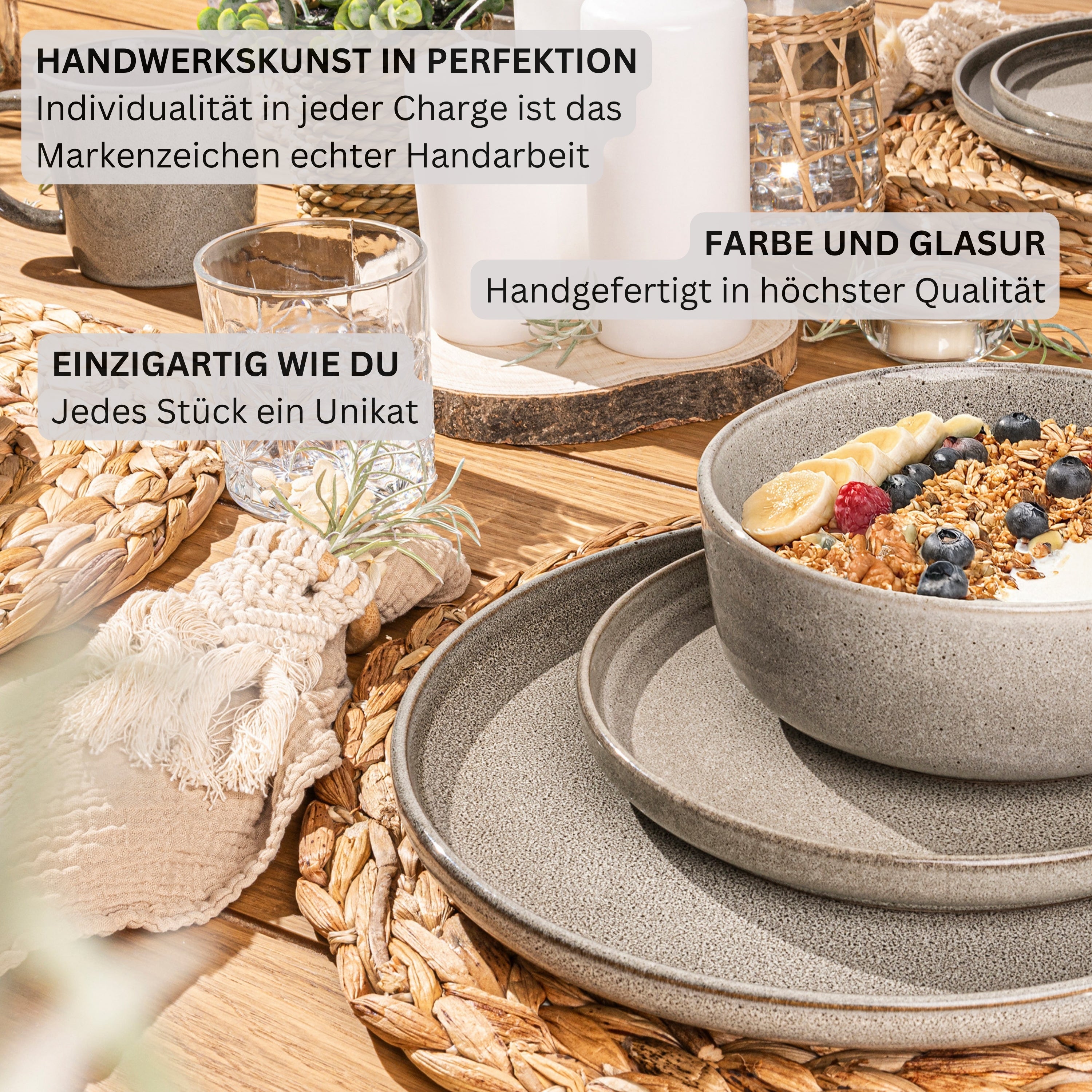 SÄNGER Schalen Set Kairo Clay - 4 teilig aus Steingut