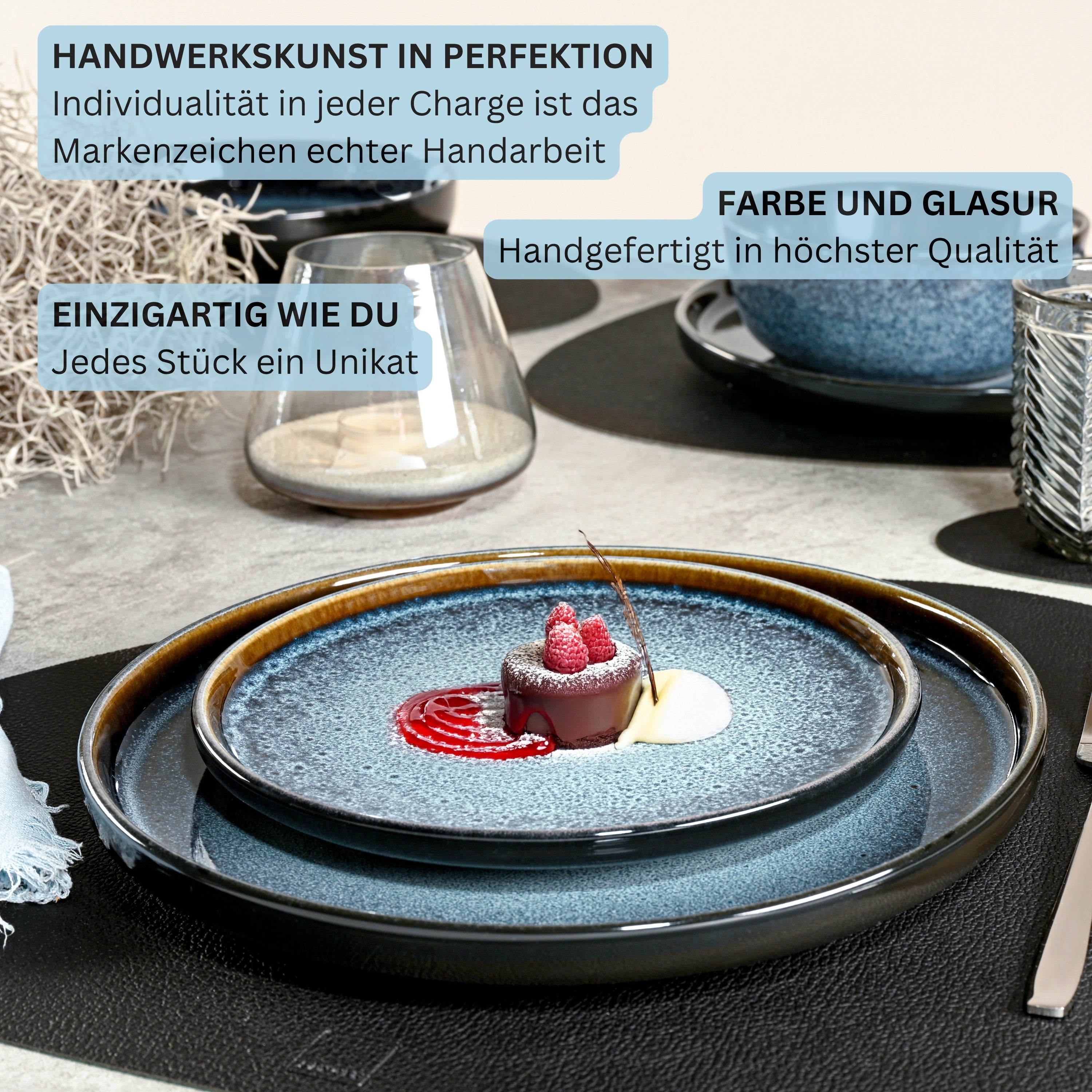 SÄNGER Steingut Speiseteller Osaka 6-teilig