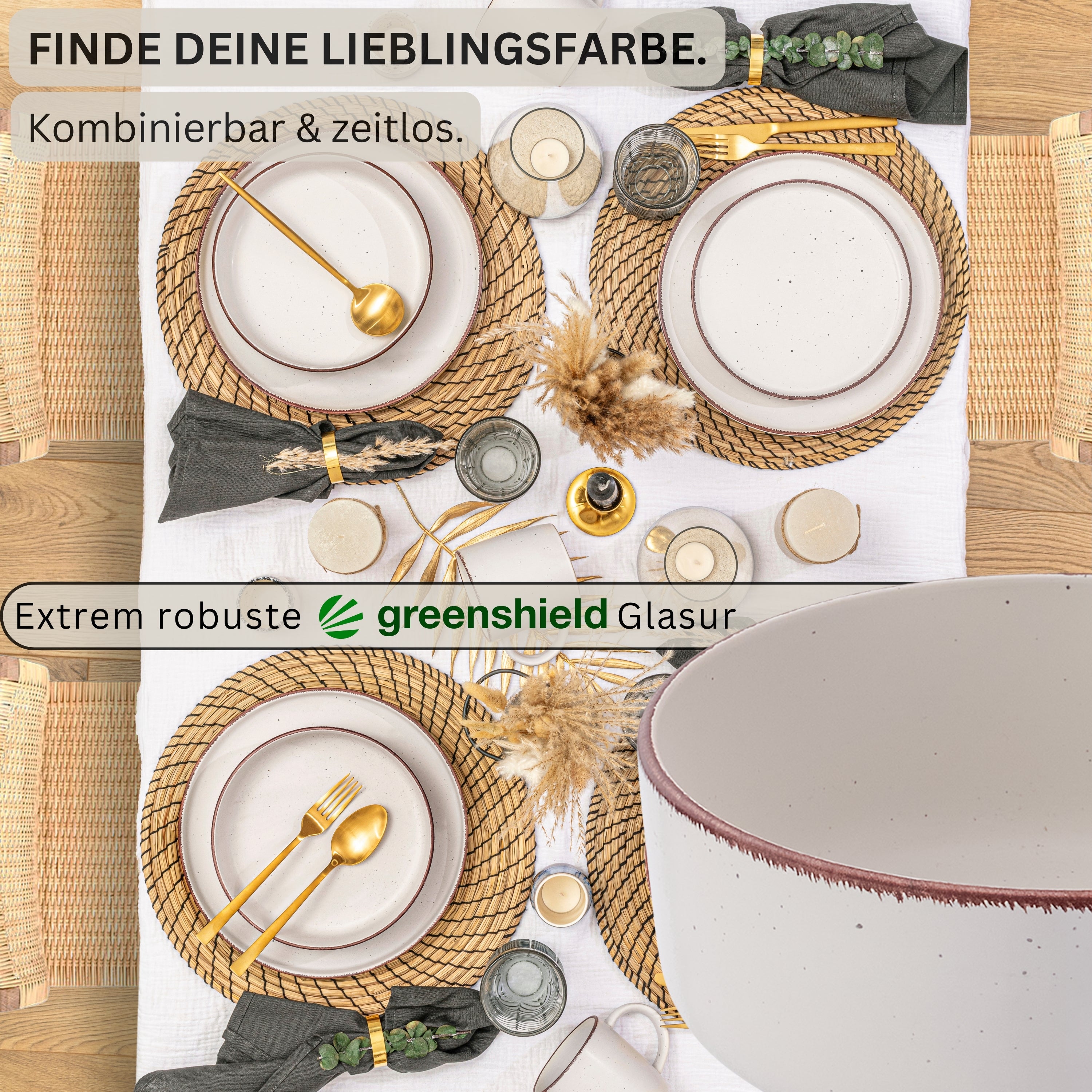 SÄNGER Steingut Schalen Bombay Ivory 4 teilig