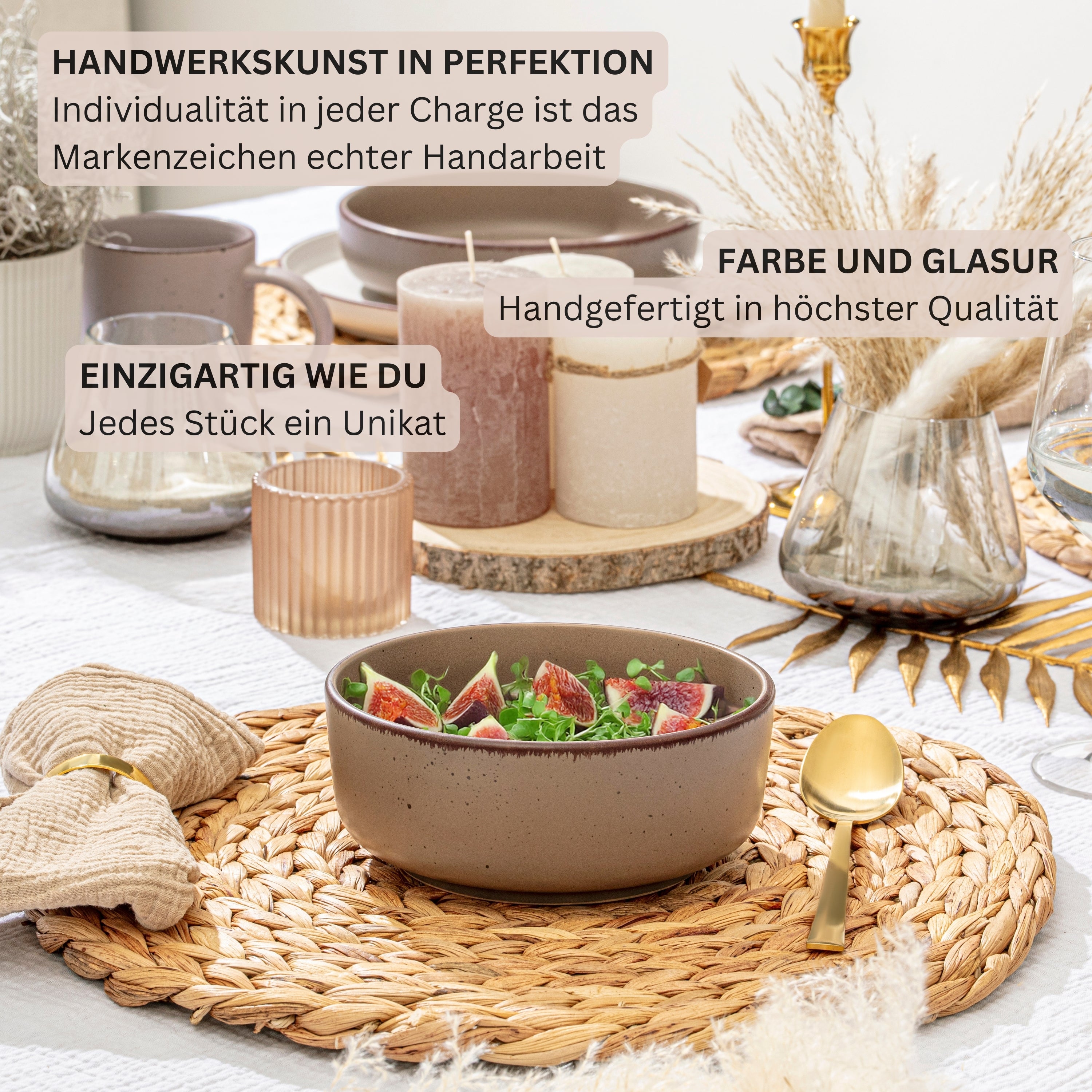SÄNGER Steingut Schalen Bombay Oak 4 teilig