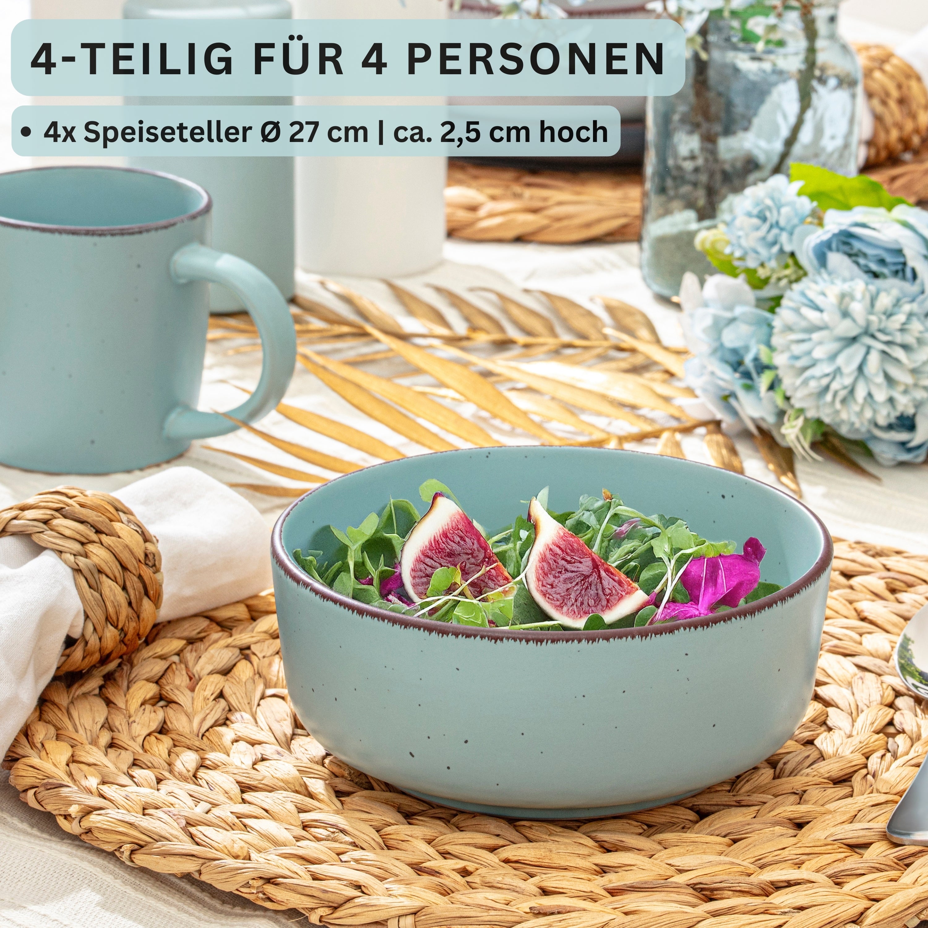 SÄNGER Steingut Schalen Bombay Breeze 4 teilig