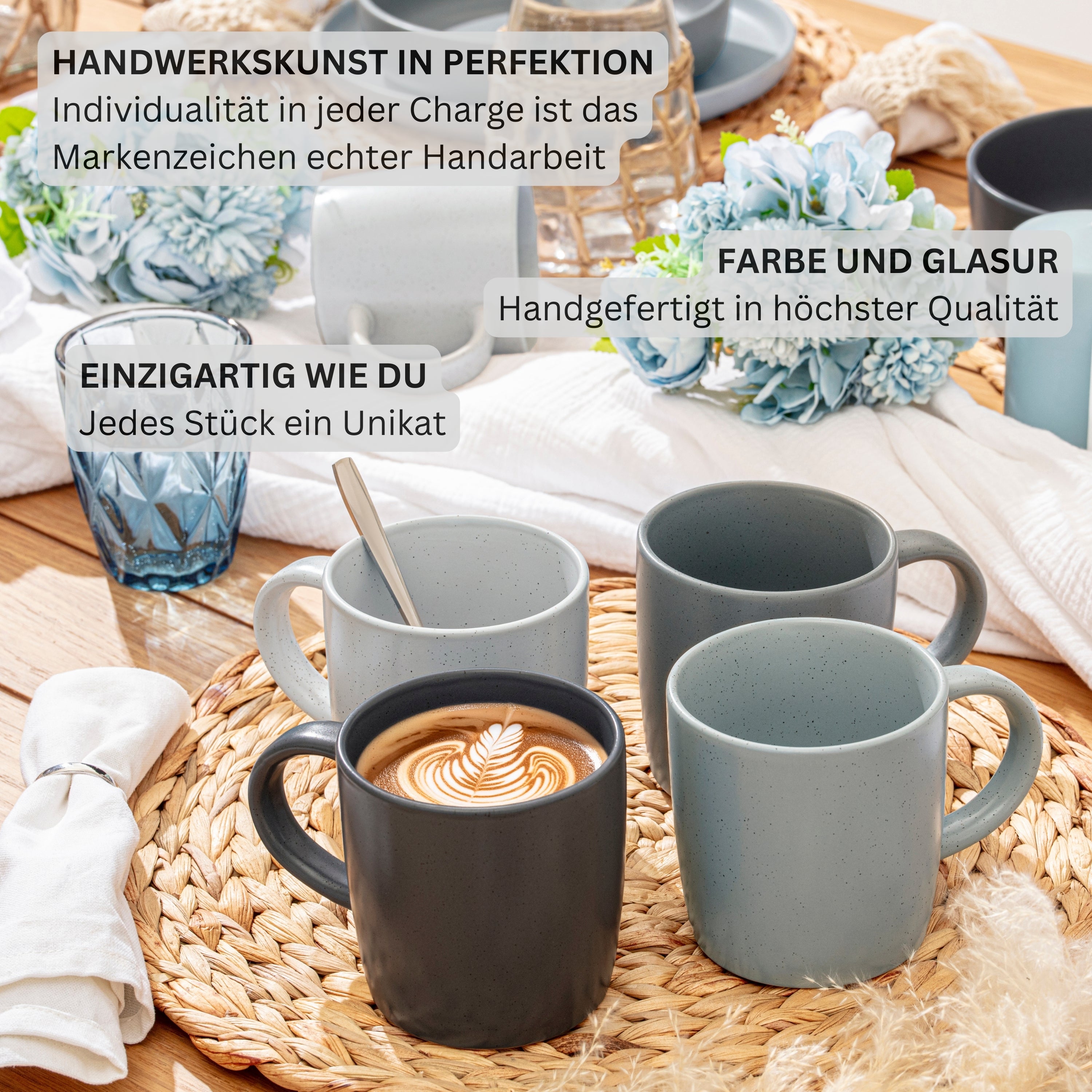 SÄNGER Steingut Geschirrset Leeds 20 teilig für 4 Personen