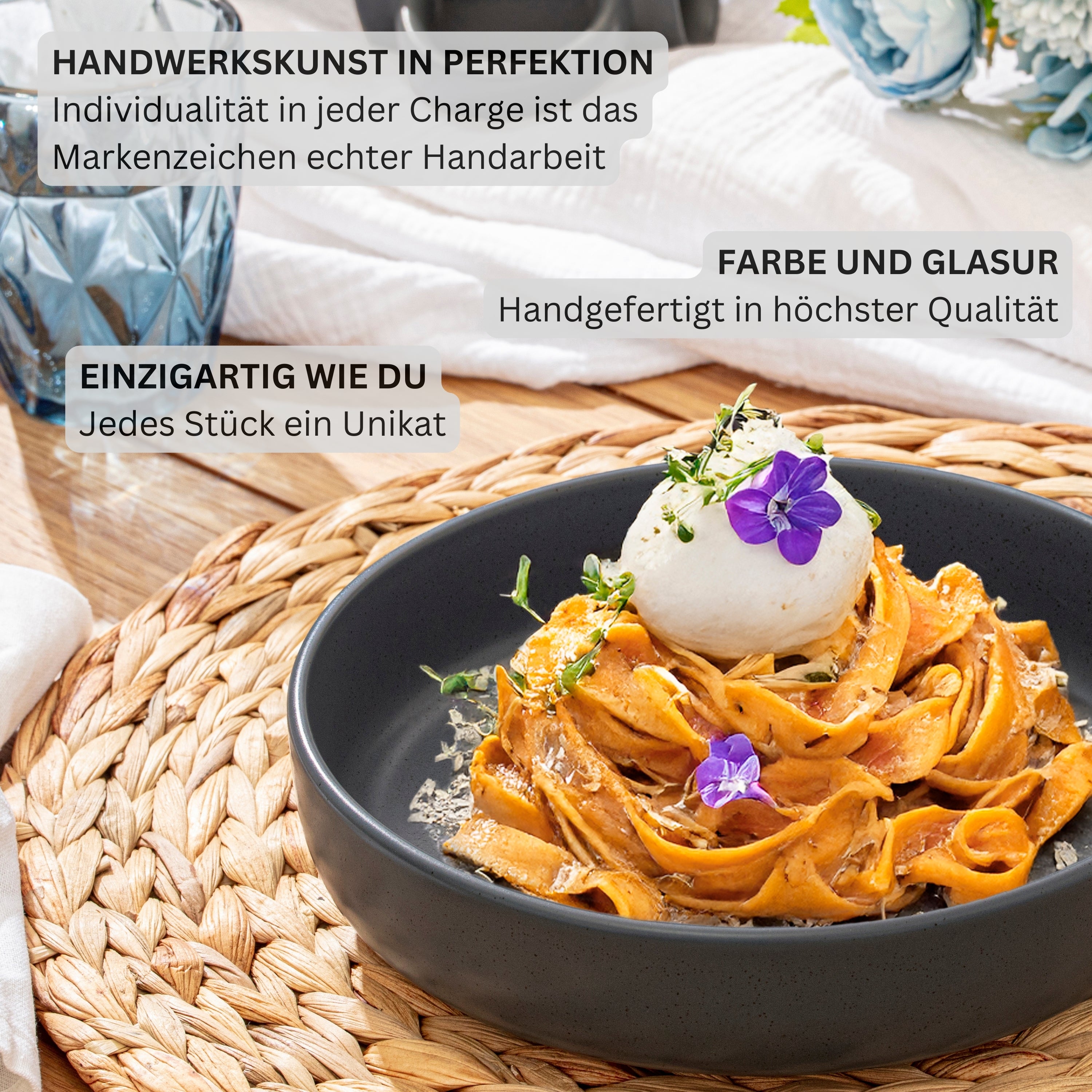 SÄNGER Steingut Pastaschalen Leeds Nightsky 6 teilig
