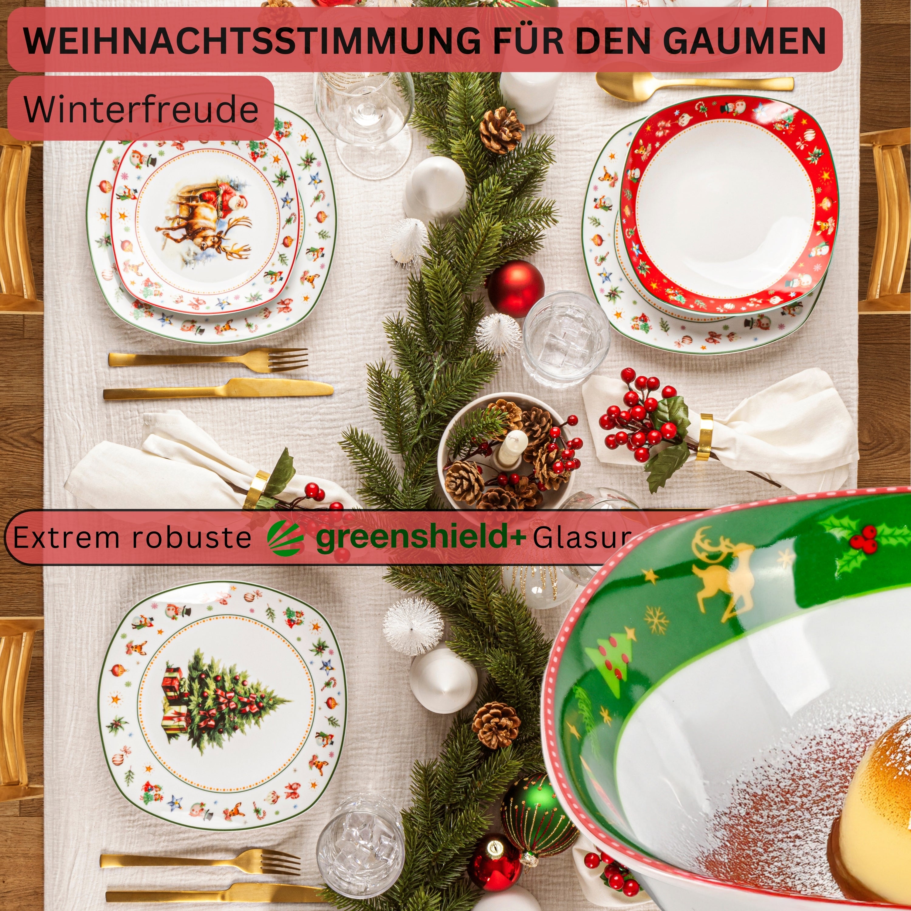 SÄNGER Müslischalen Set Bilgola Nussknacker Design 6 teilig