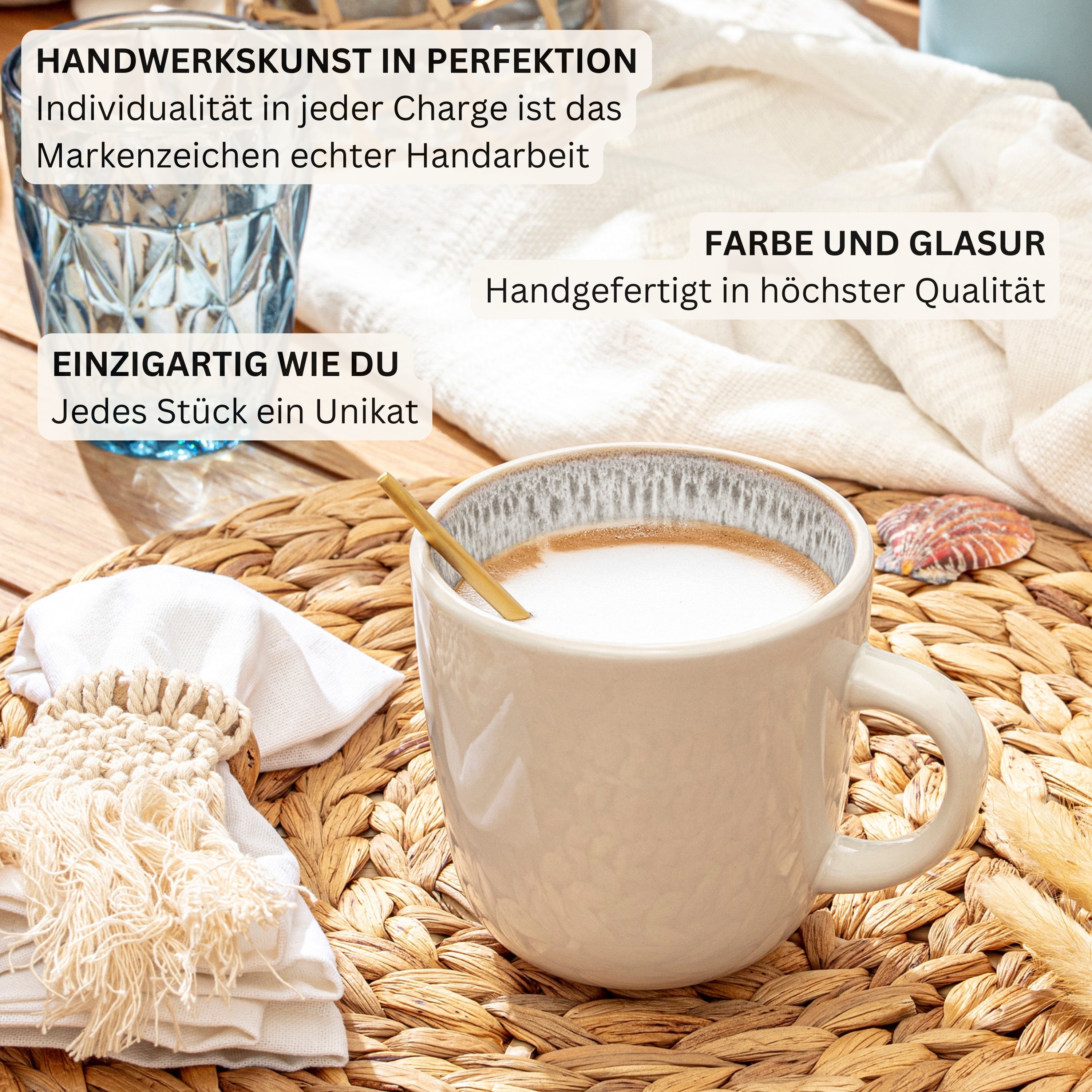 SÄNGER Steingut Geschirrset Kreta 30 teilig für 6 Personen