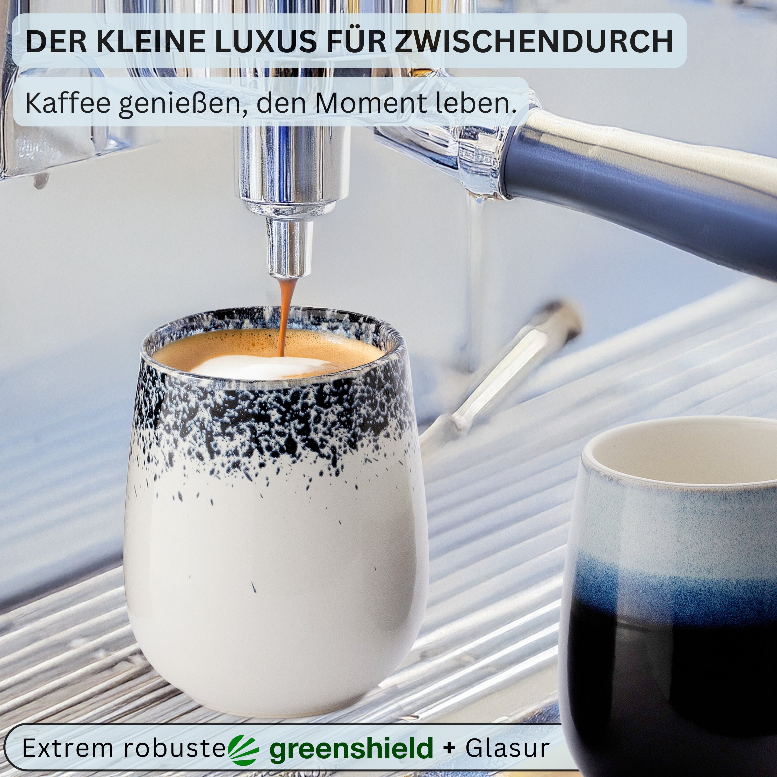SÄNGER Steingut Kaffeebecher Siena 6 teilig 215 ml