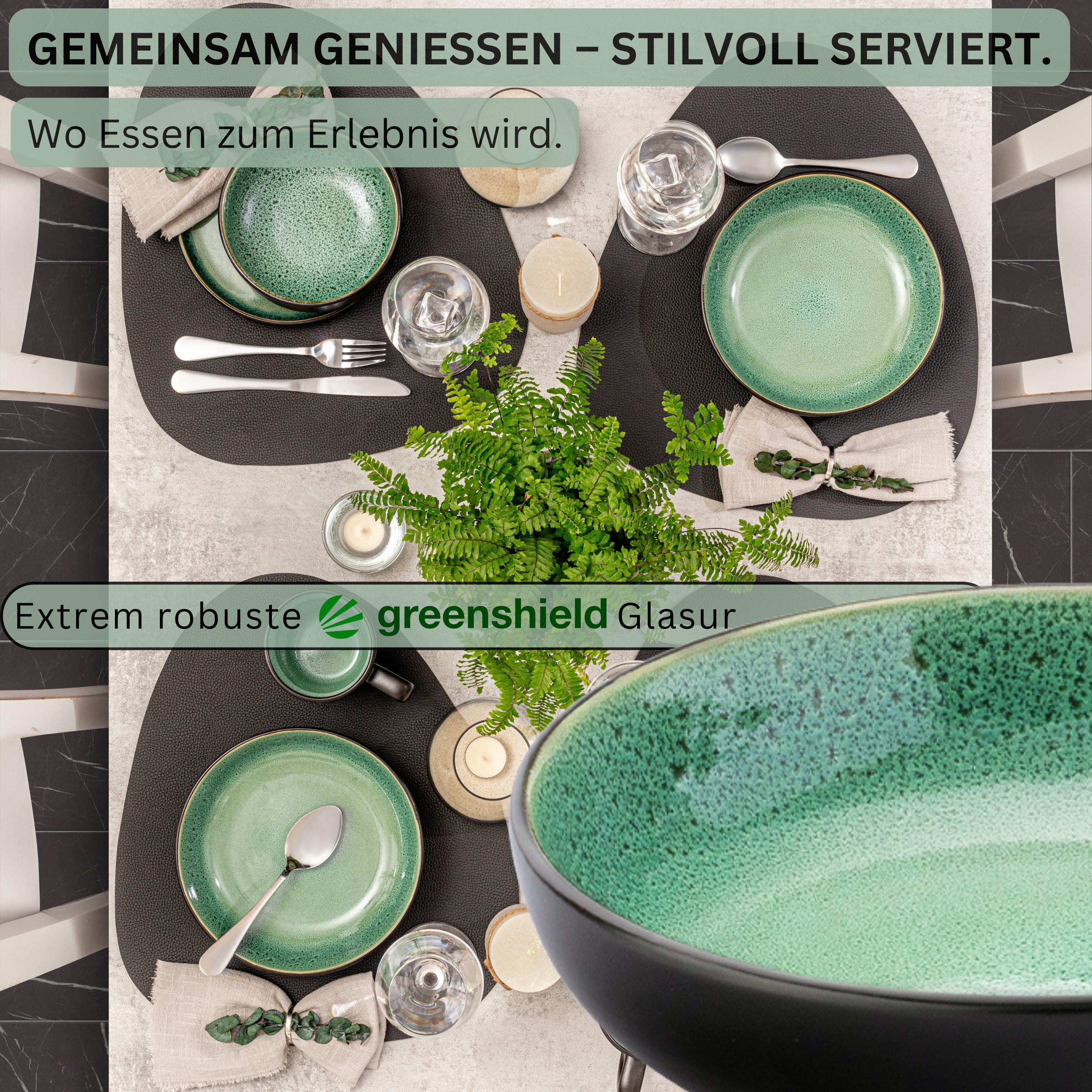 SÄNGER Steingut Pastaschalen Greenwich 6 teilig für 6 Personen