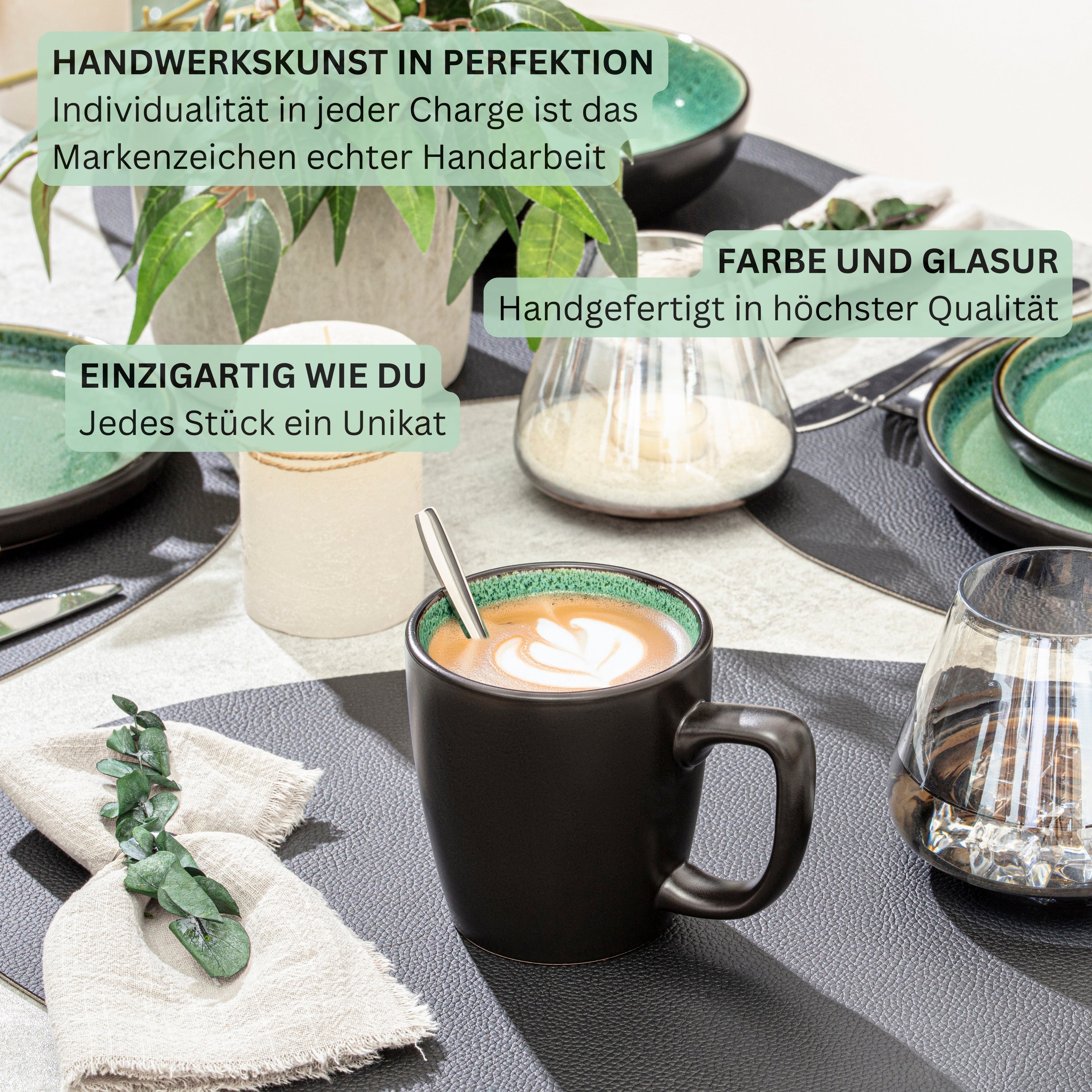 SÄNGER Stoneware Coffee Mug Greenwich 6-piece set for 6 people