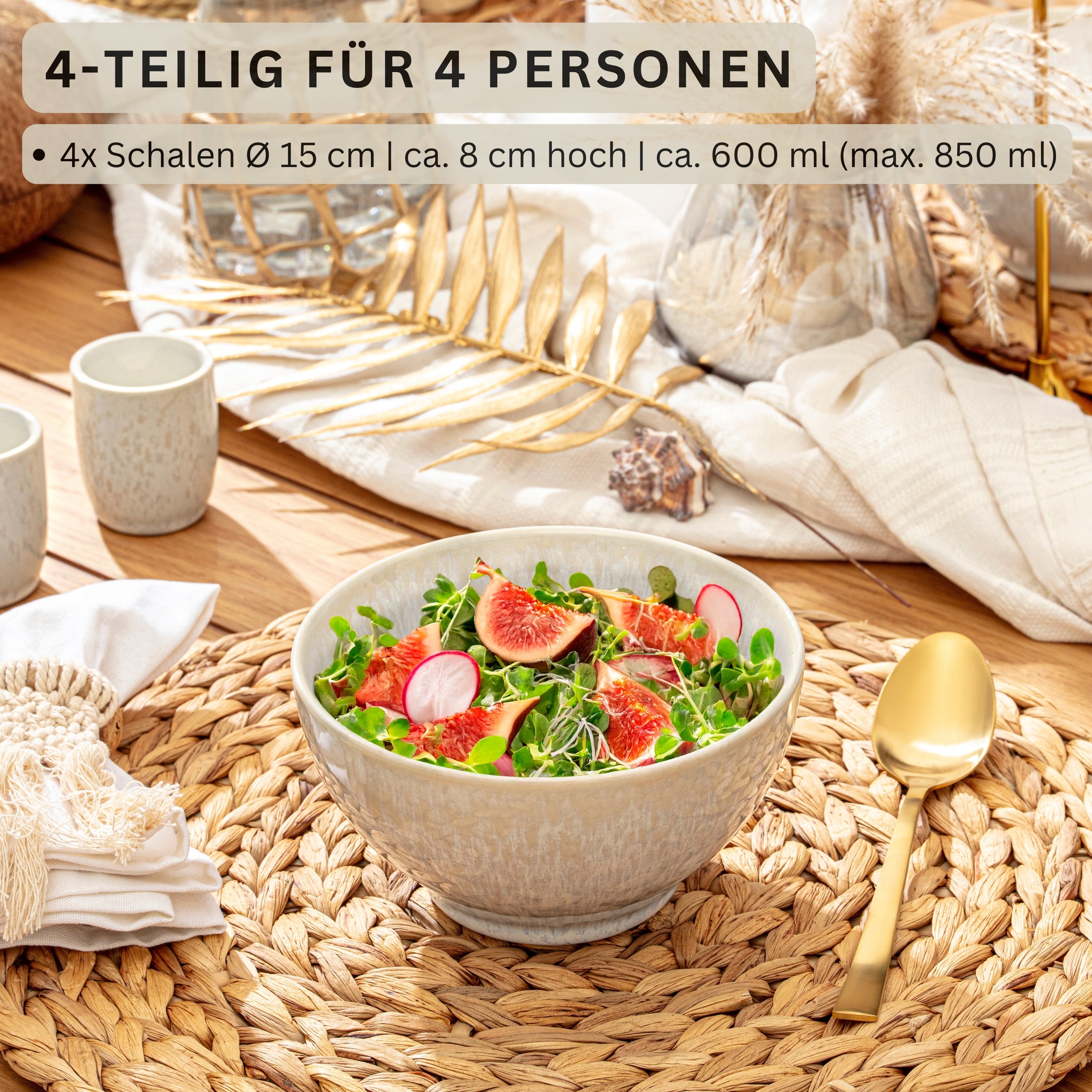 SÄNGER Müslischalen Set Korfu 4 teilig