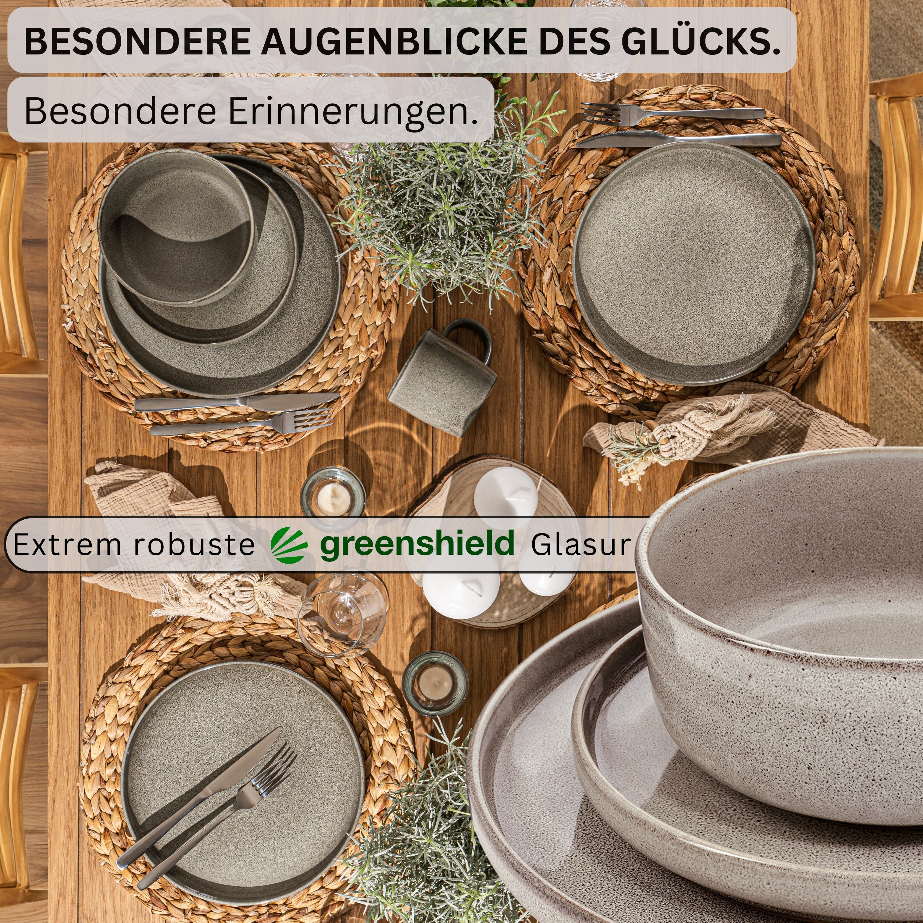 SÄNGER Tafelservice Kairo Clay- 18 teilig aus Steingut