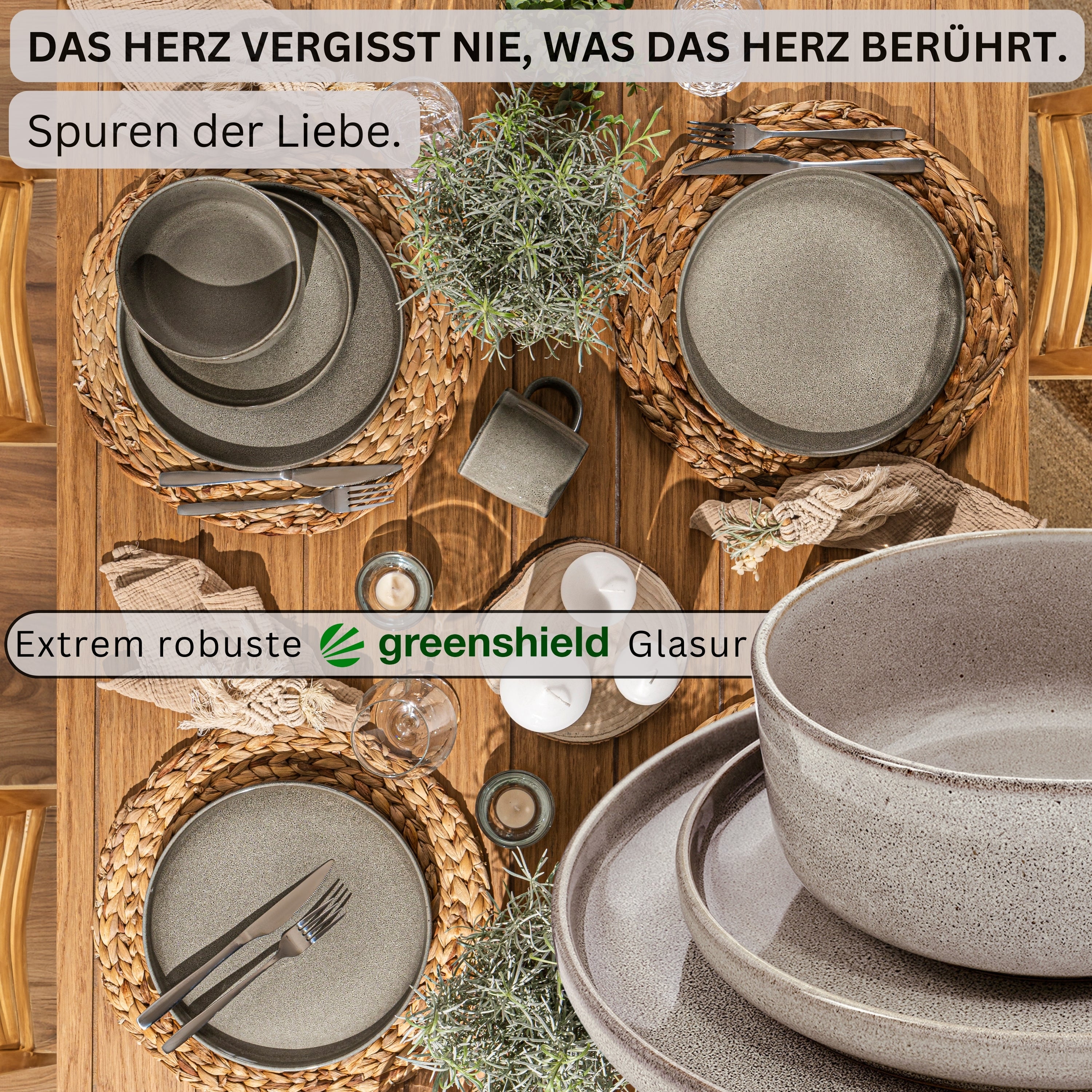 SÄNGER Dinnerware Set Kairo Clay - 24-Piece Stoneware