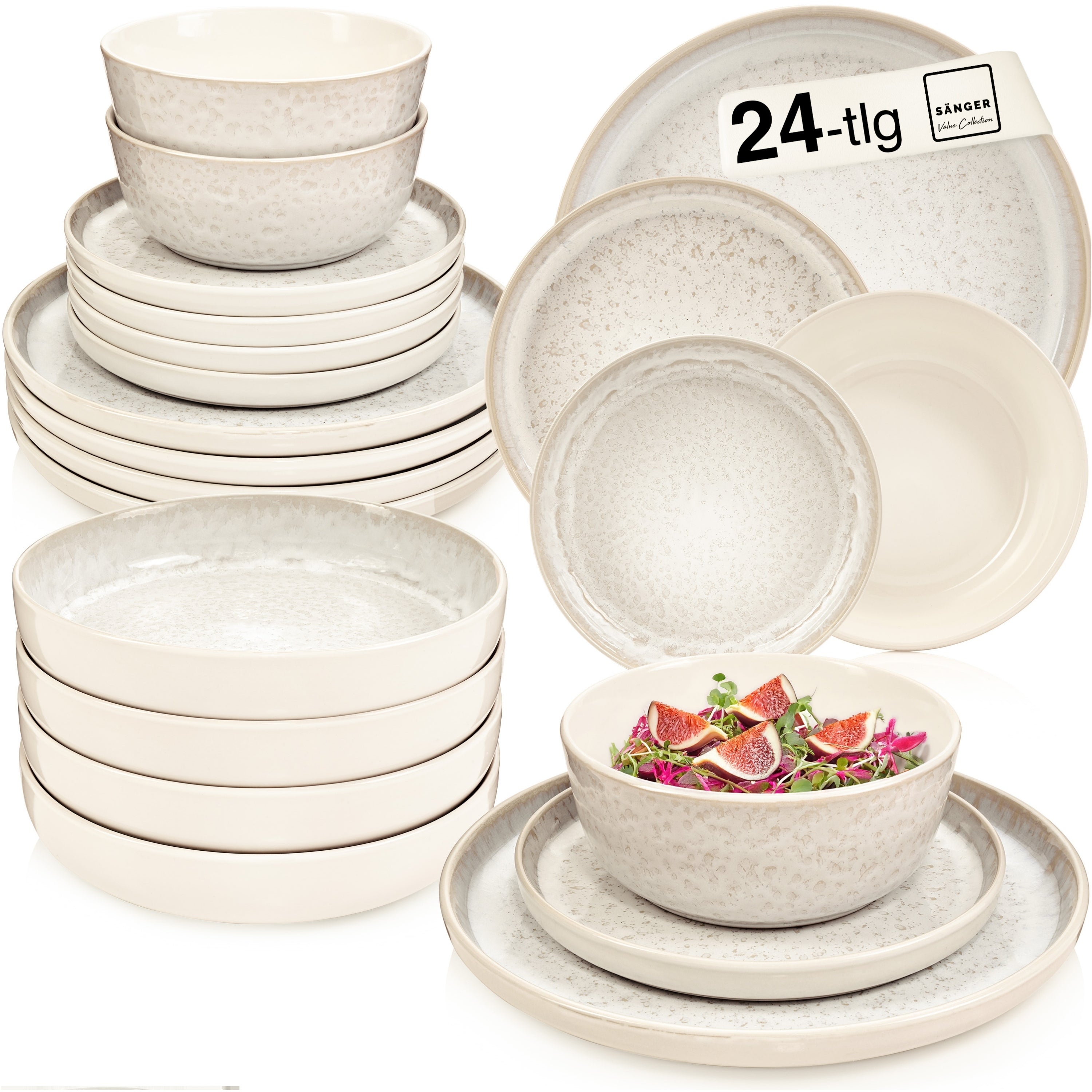 SÄNGER Tafelservice Key West- 24 teilig aus Steingut