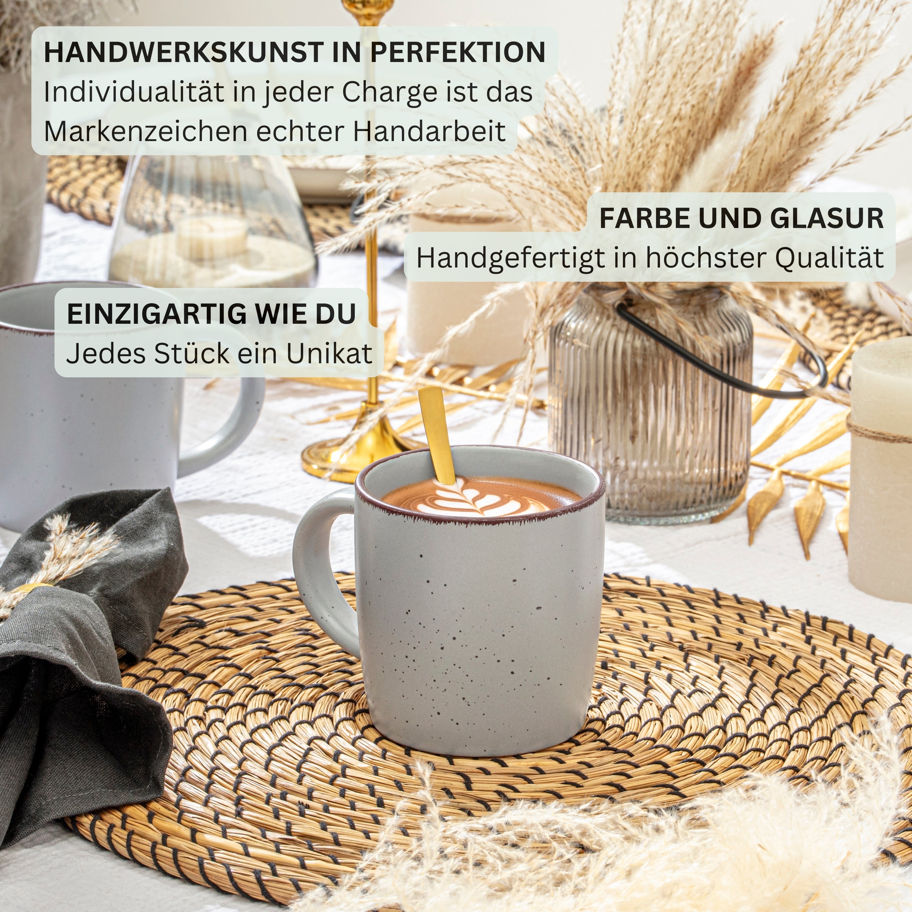 SÄNGER Steingut Geschirrset Bombay Sky Shades 20 teilig für 4 Personen