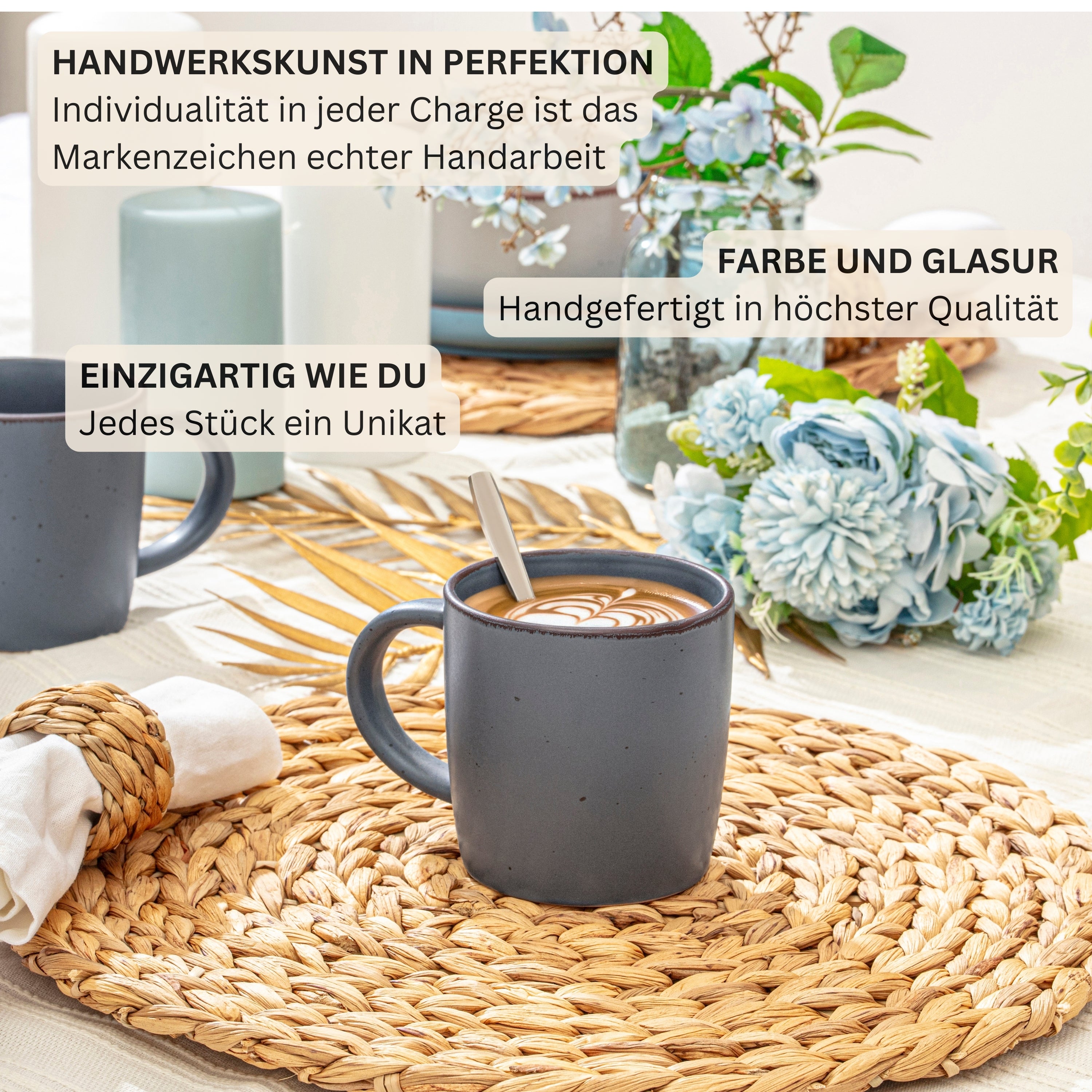 SÄNGER Steingut Geschirrset Bombay Moonlight 20 teilig für 4 Personen