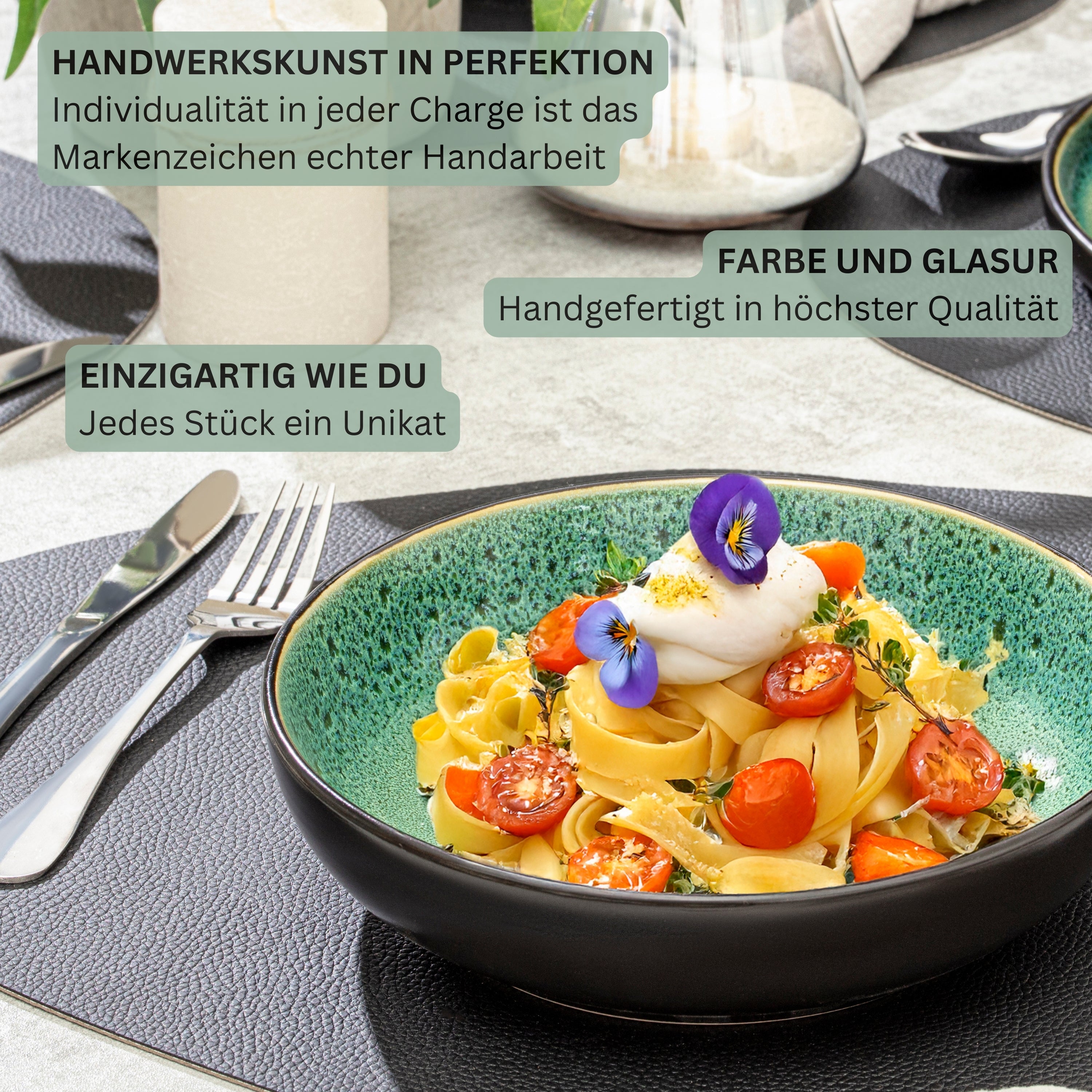 SÄNGER Steingut Geschirrset Greenwich 24 teilig für 6 Personen