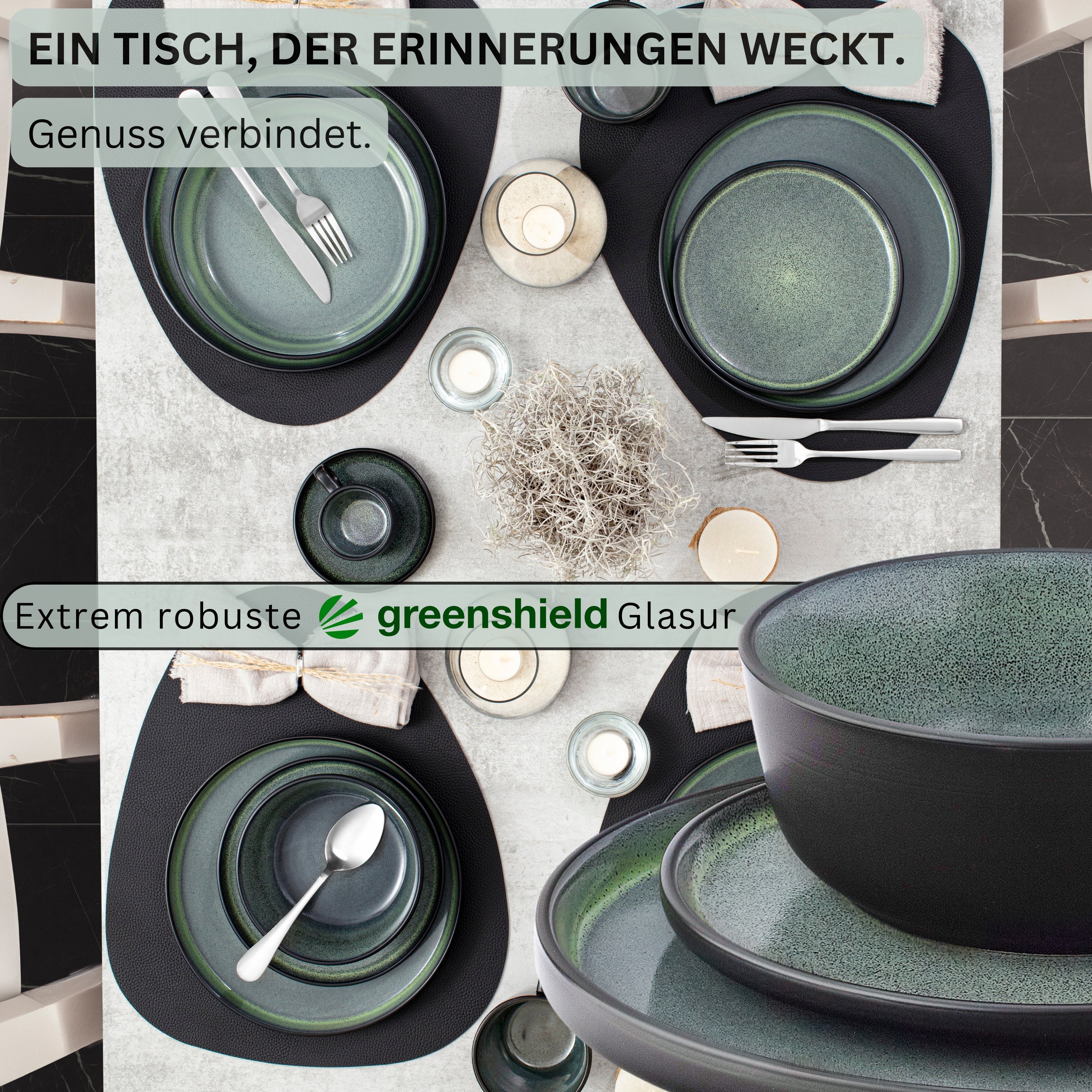 SÄNGER Steingut Geschirrset Malmö 30-teilig für 6 Personen