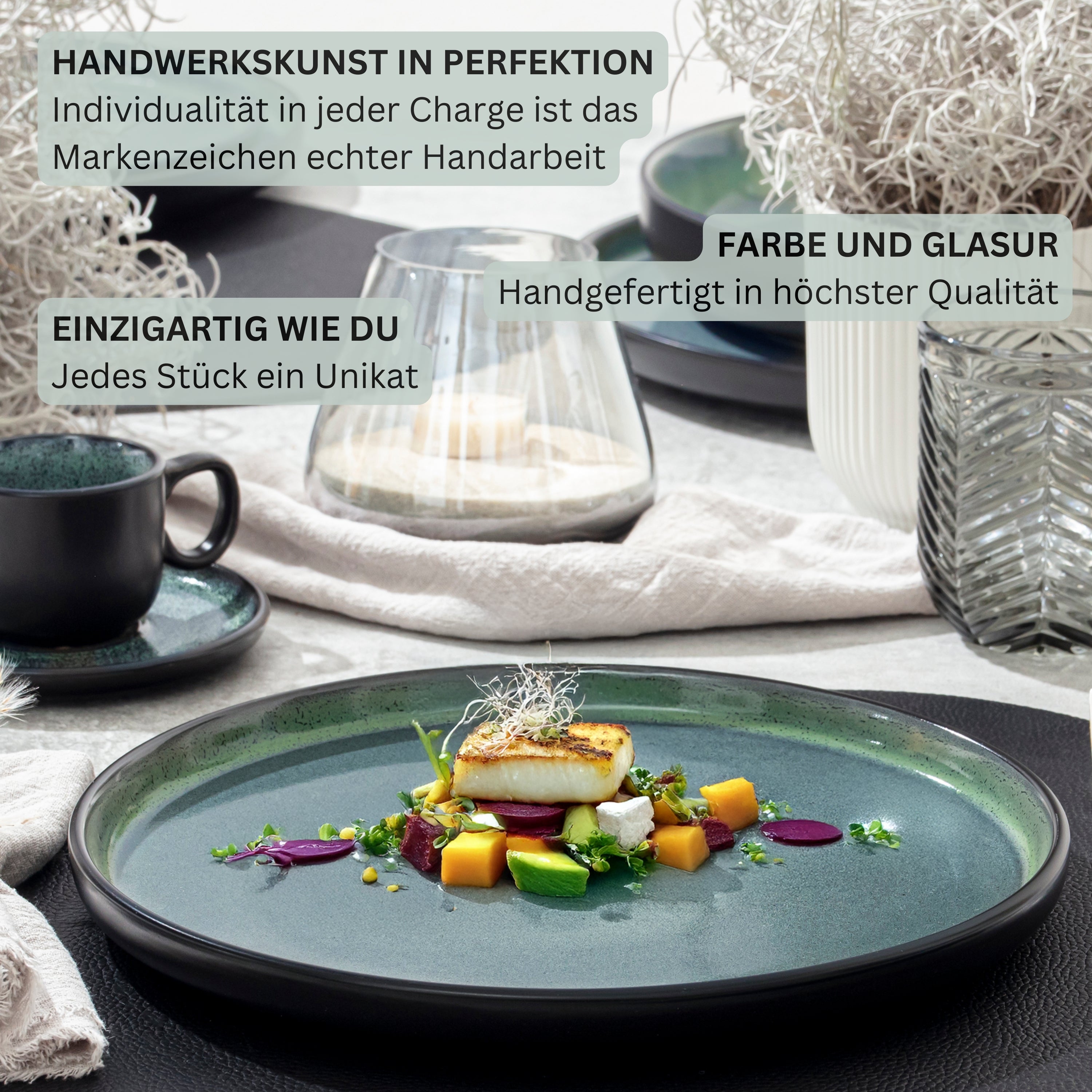 SÄNGER Steingut Geschirrset Malmö 30-teilig für 6 Personen