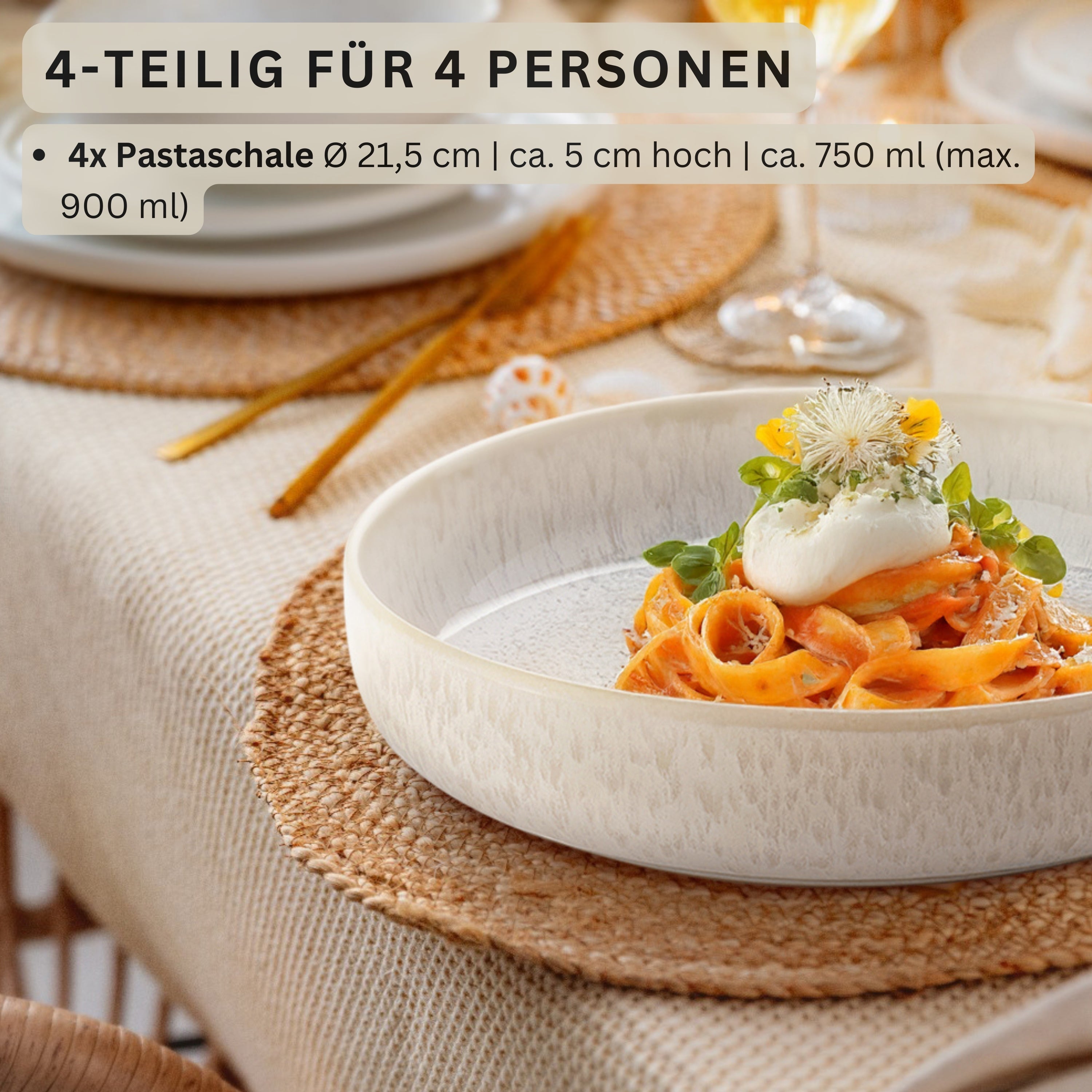 SÄNGER Pastaschalen Set Korfu 4 teilig