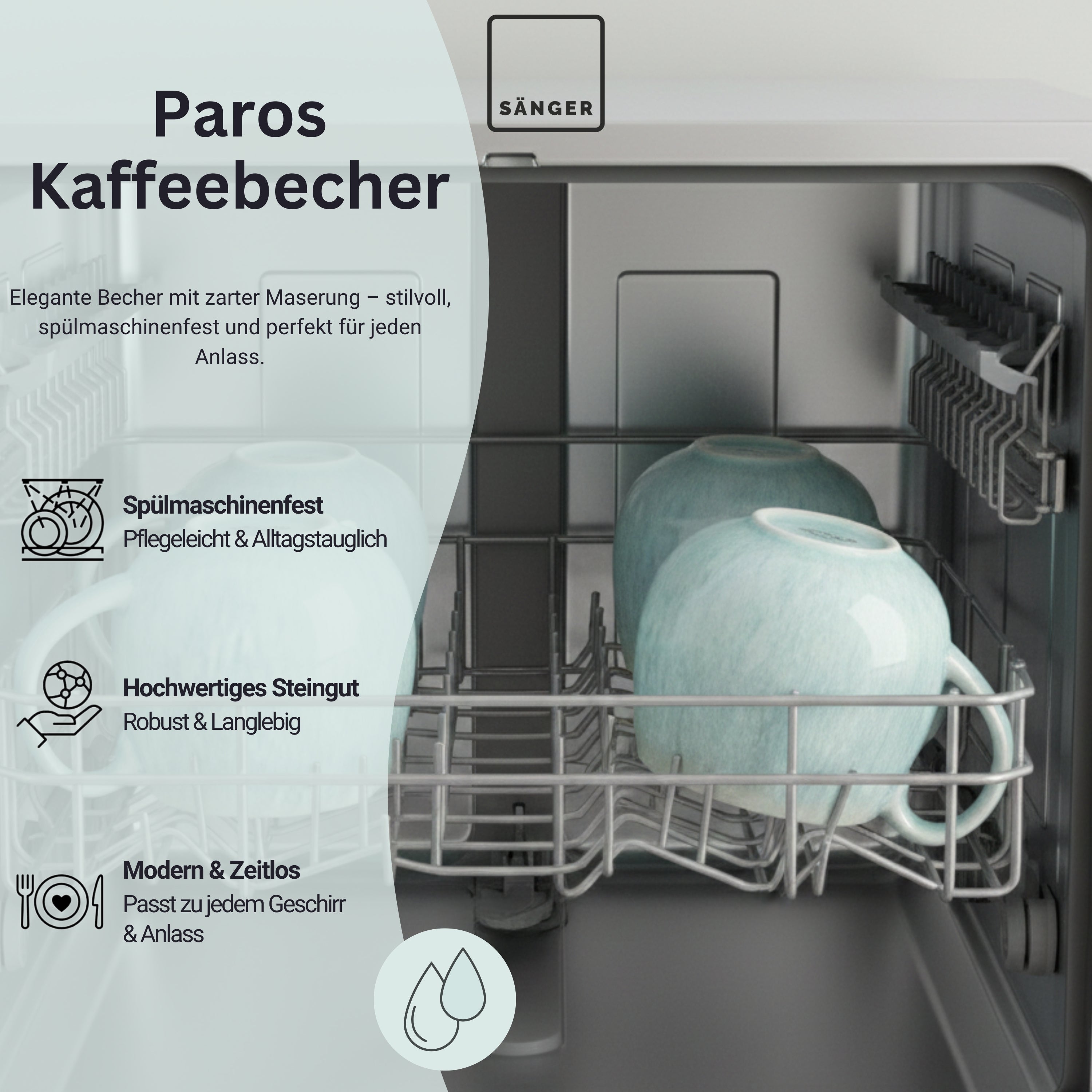 SÄNGER Kaffeebecher 4 teilig Paros