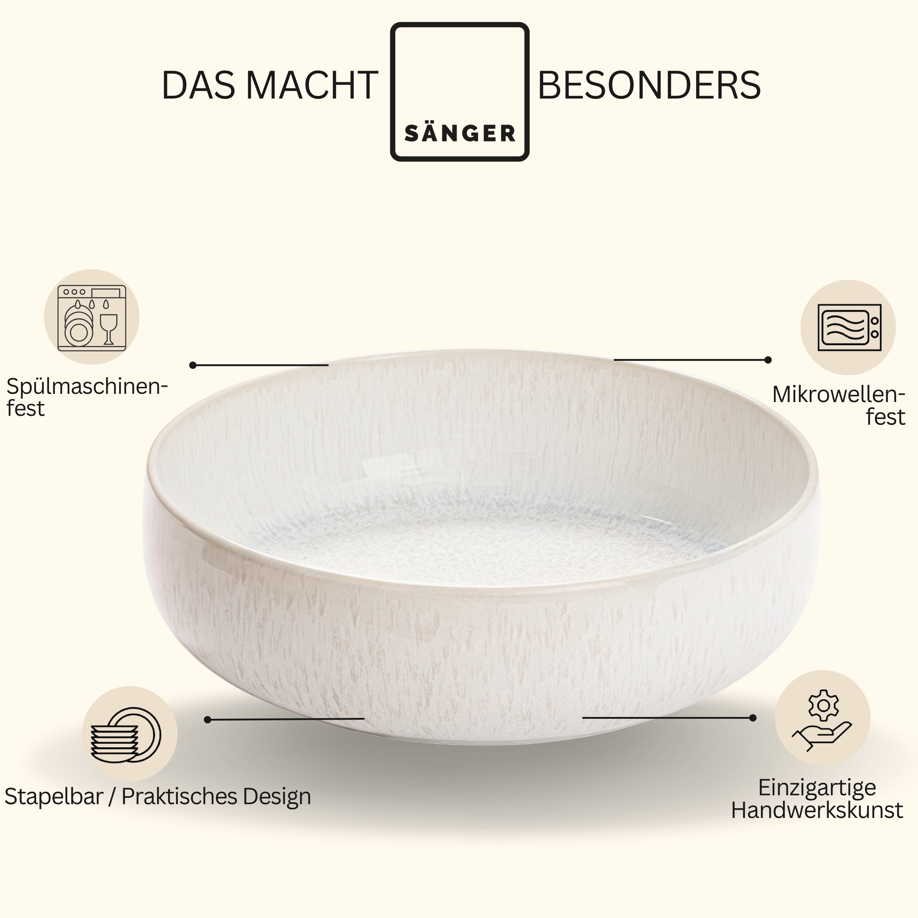 SÄNGER Korfu Servierschale 28,8x8 cm