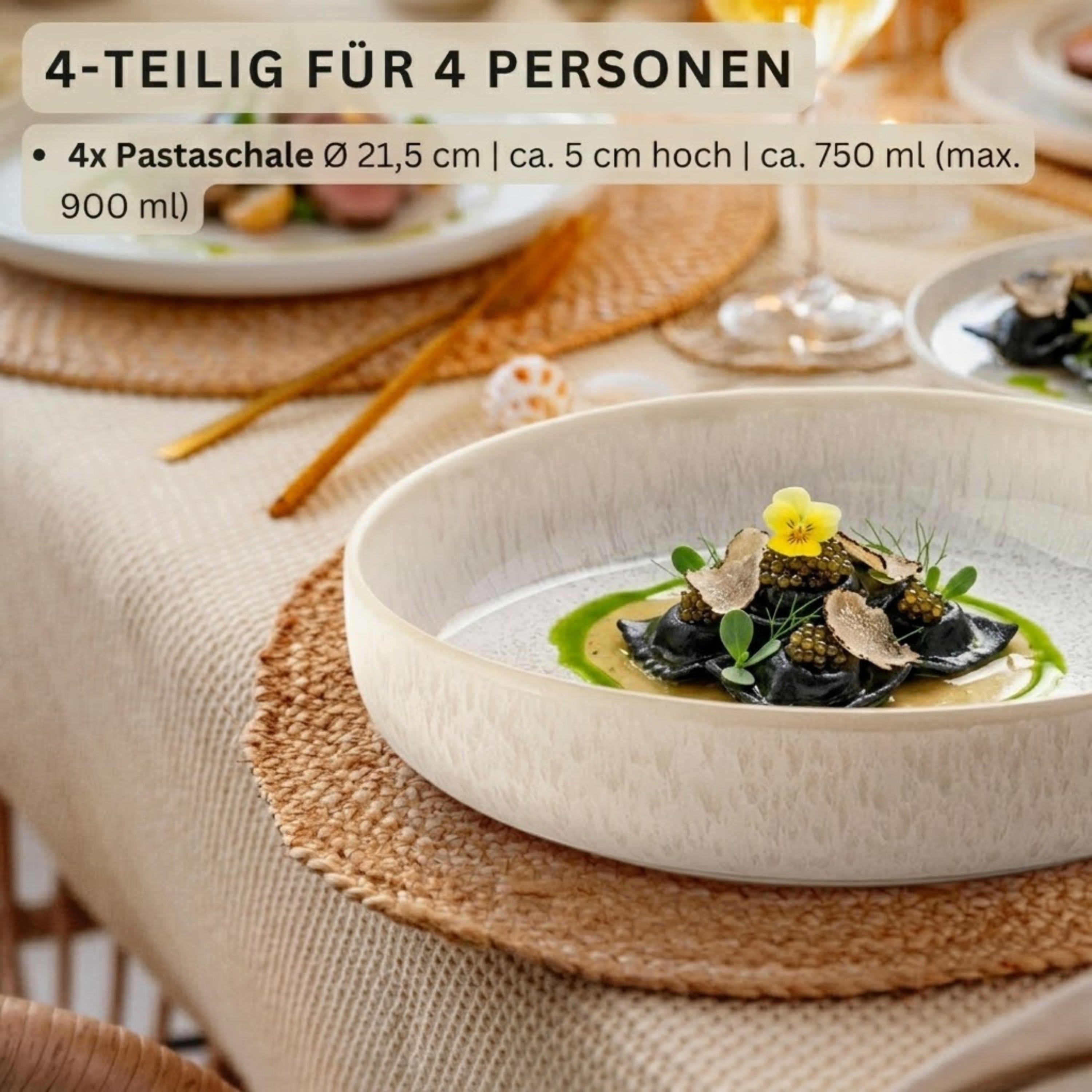 SÄNGER Pastaschalen Set Korfu 4 teilig
