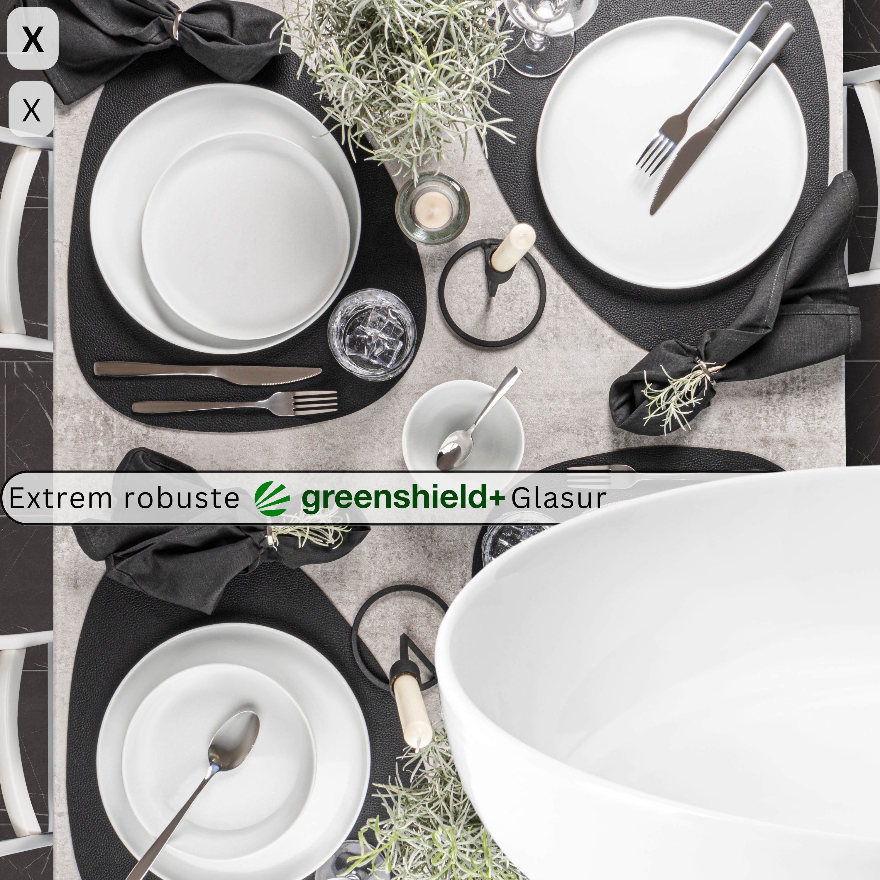 SÄNGER Porcelain Pasta Bowls Marlo 6-piece for 6 people