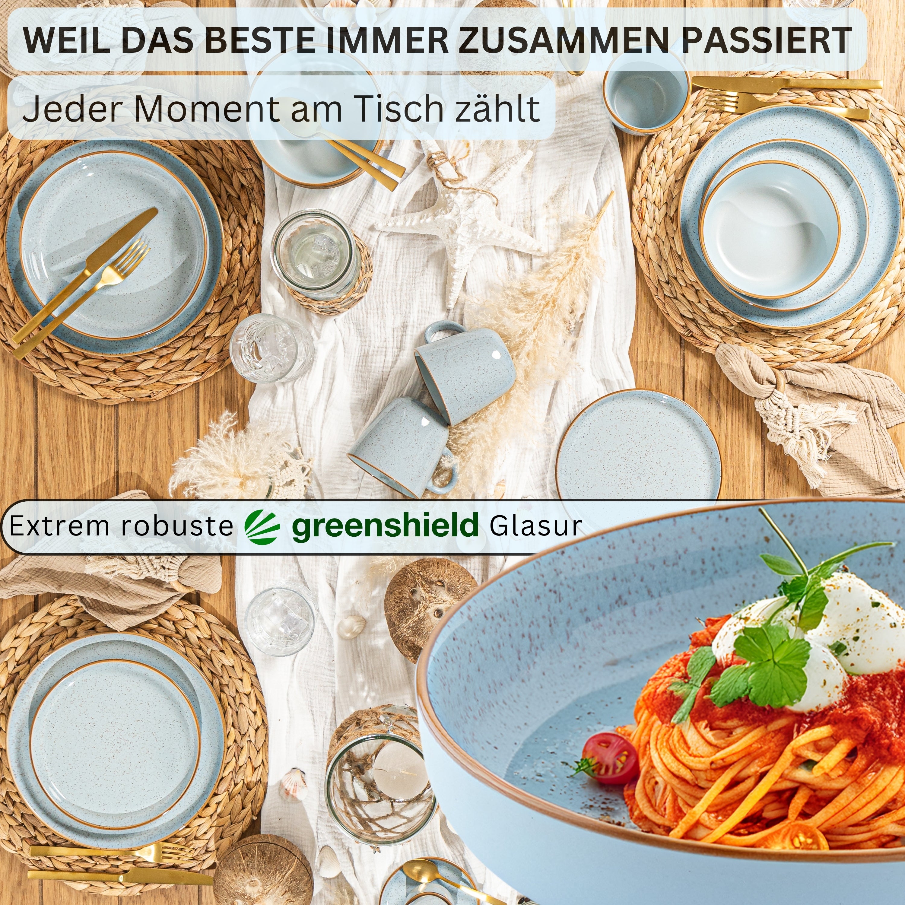 SÄNGER Pastaschalen Set Rio Lagune 4 teilig