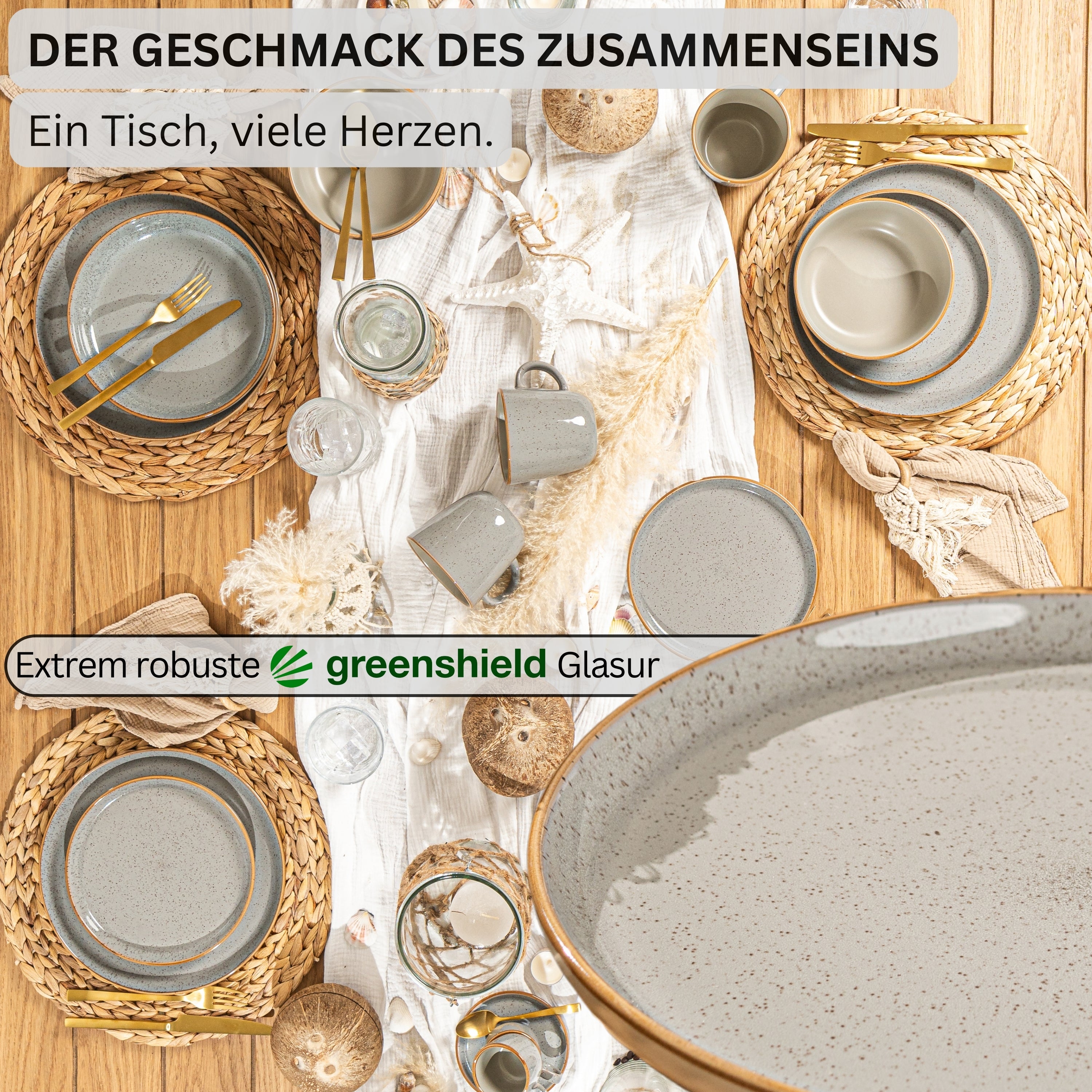 SÄNGER Dessert Plate Set Rio Pearl Grey 4-piece