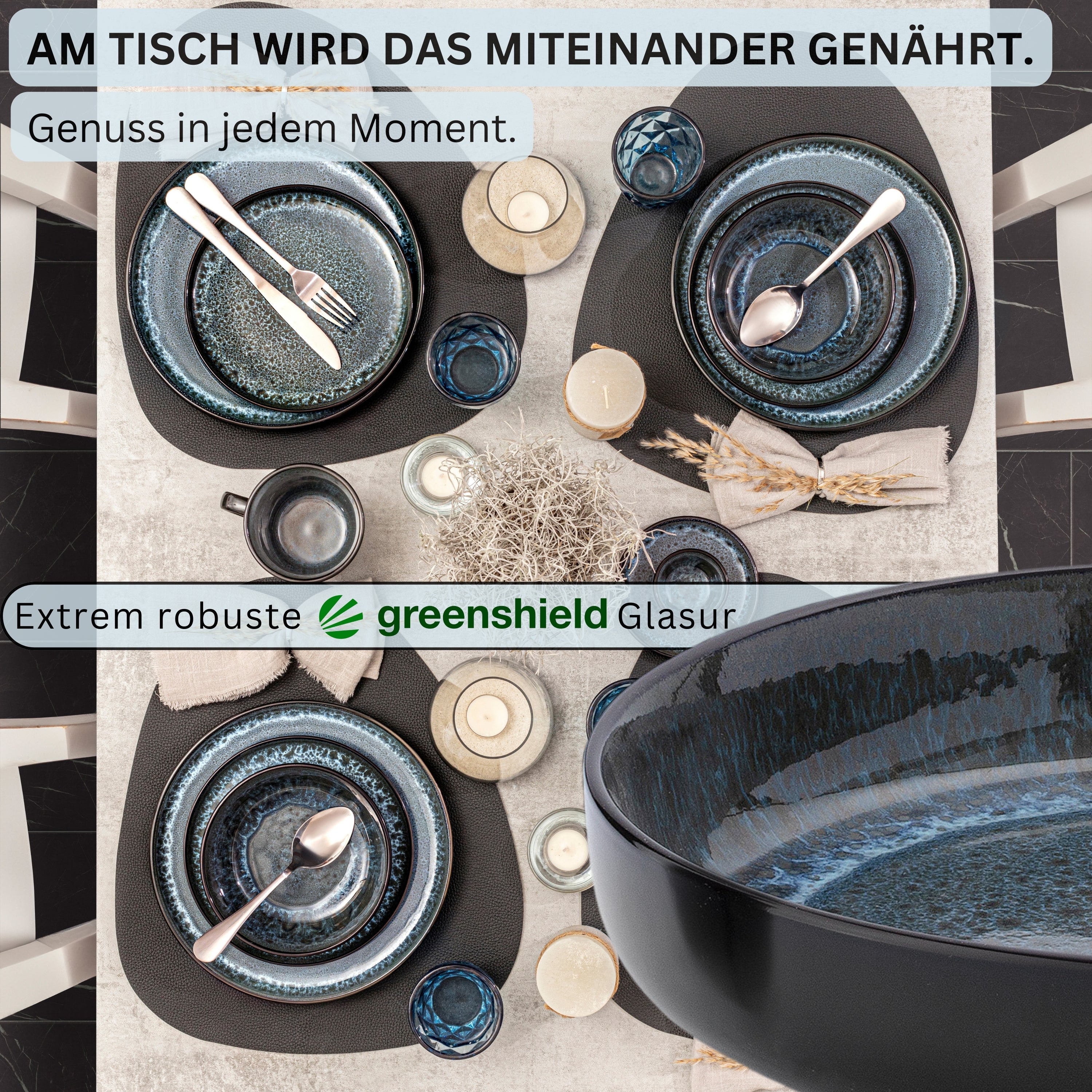 SÄNGER Pastaschalen Set Manila - 6 teilig aus Steingut