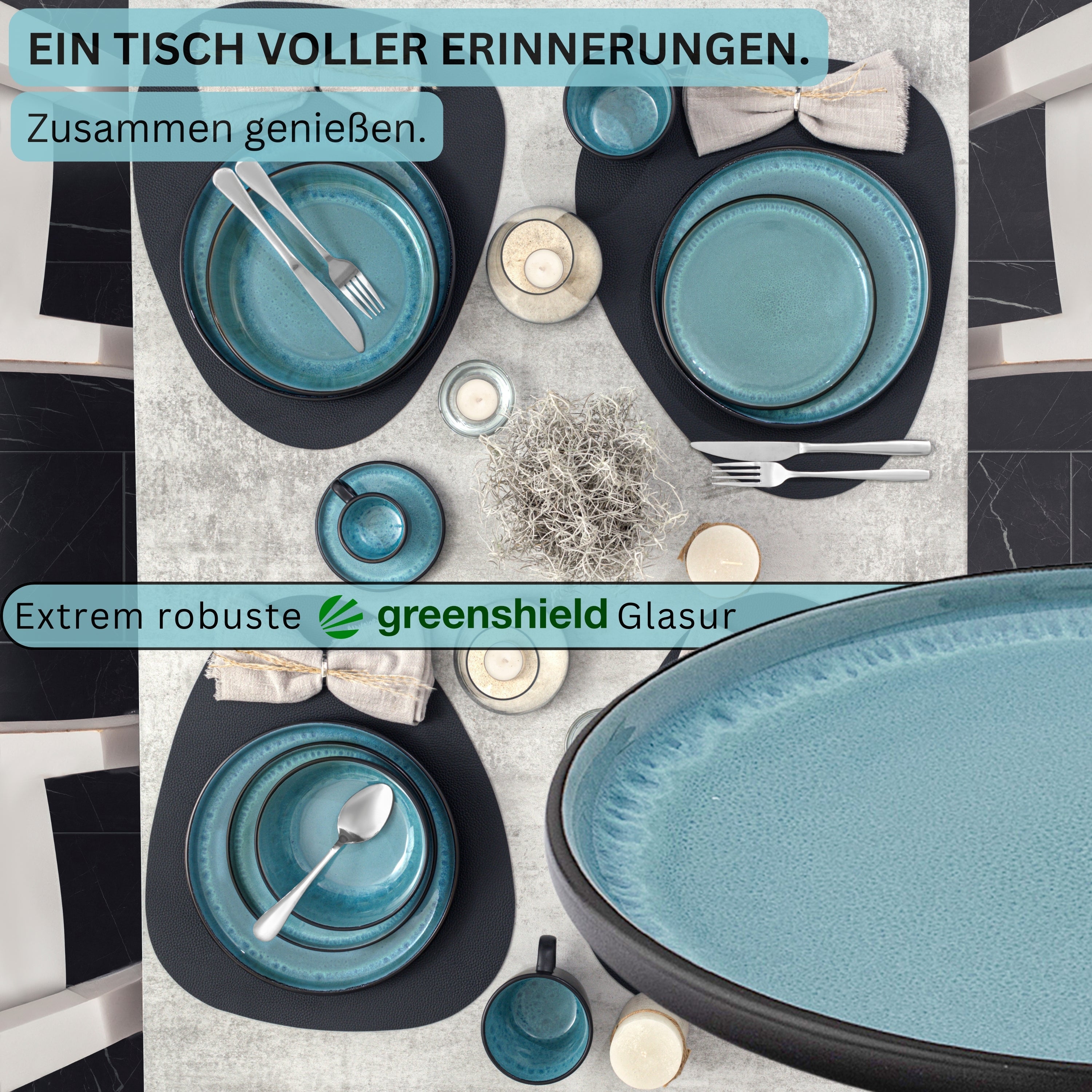 SÄNGER Dinner Plate Set Granada - 6 pieces, made of stoneware